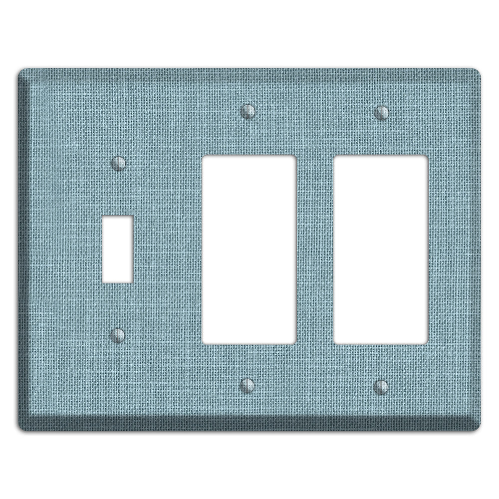 Linen Sky Toggle / 2 Rocker Wallplate