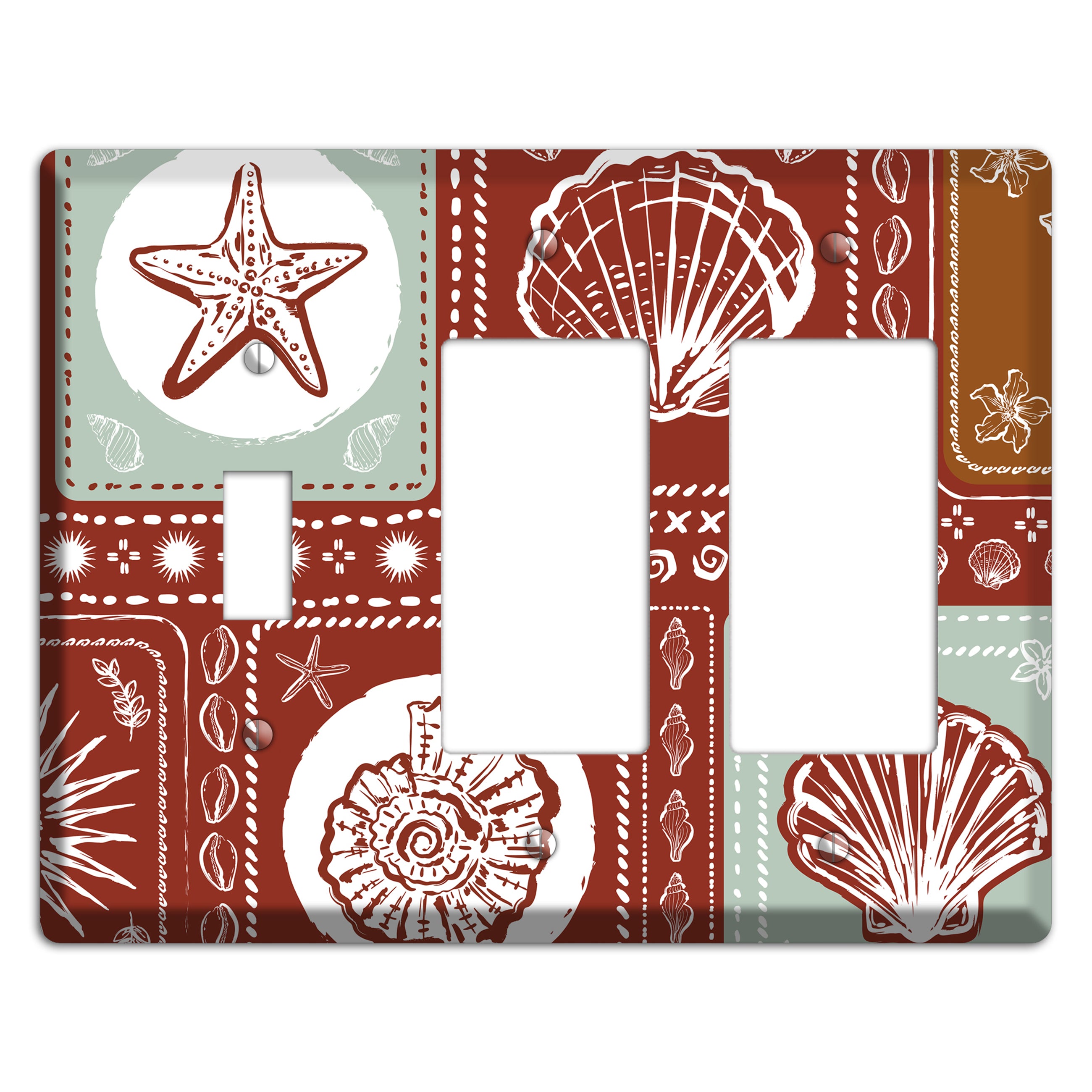 Crimson Tide Relics Toggle / 2 Rocker Wallplate