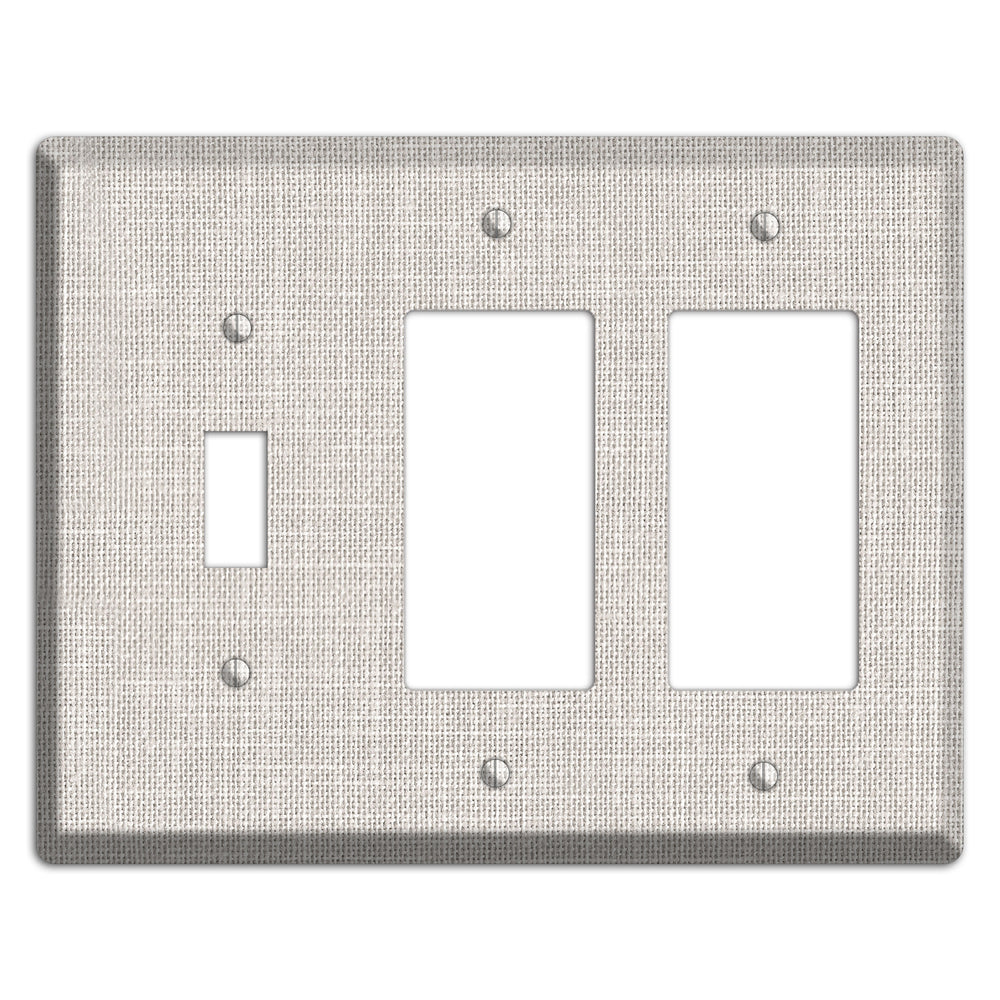 Linen Drift Toggle / 2 Rocker Wallplate