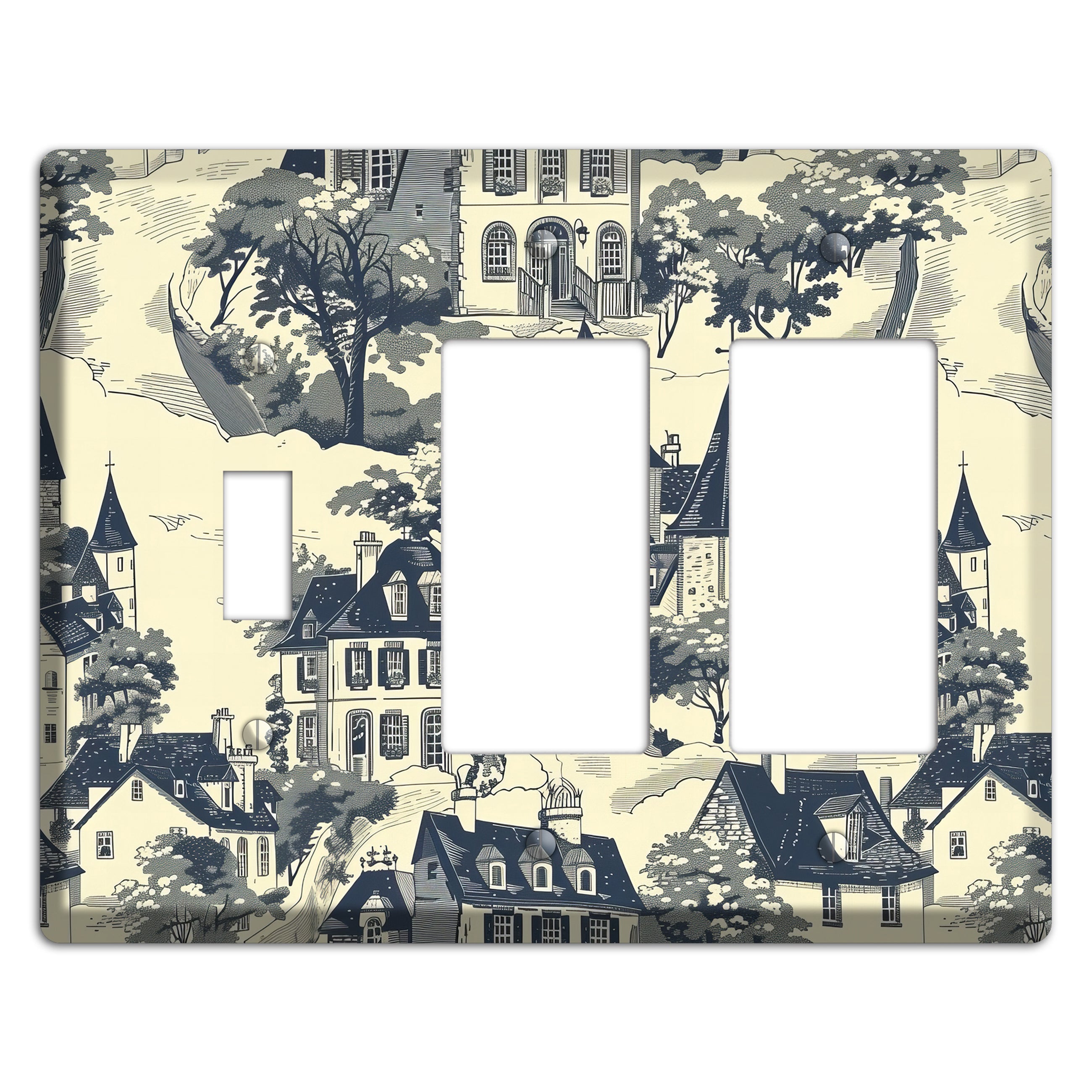 Village on the Hill Toggle / 2 Rocker Wallplate
