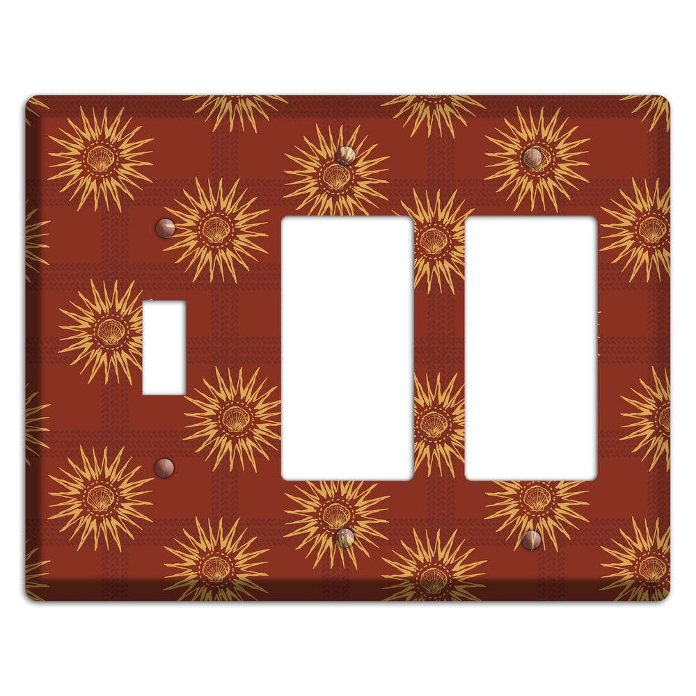Russet Sun Plaid Toggle / 2 Rocker Wallplate