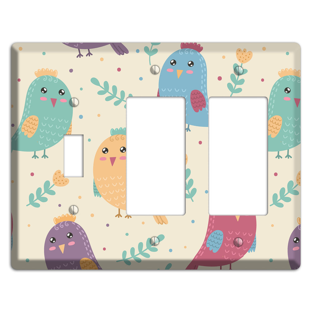 Jungle Giggles (Light) Toggle / 2 Rocker Wallplate