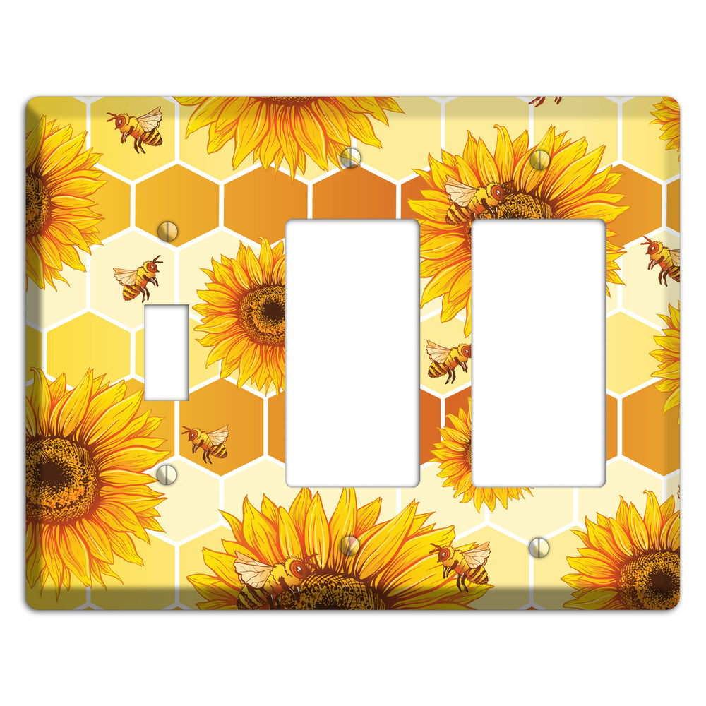Honeycomb Solstice Toggle / 2 Rocker Wallplate
