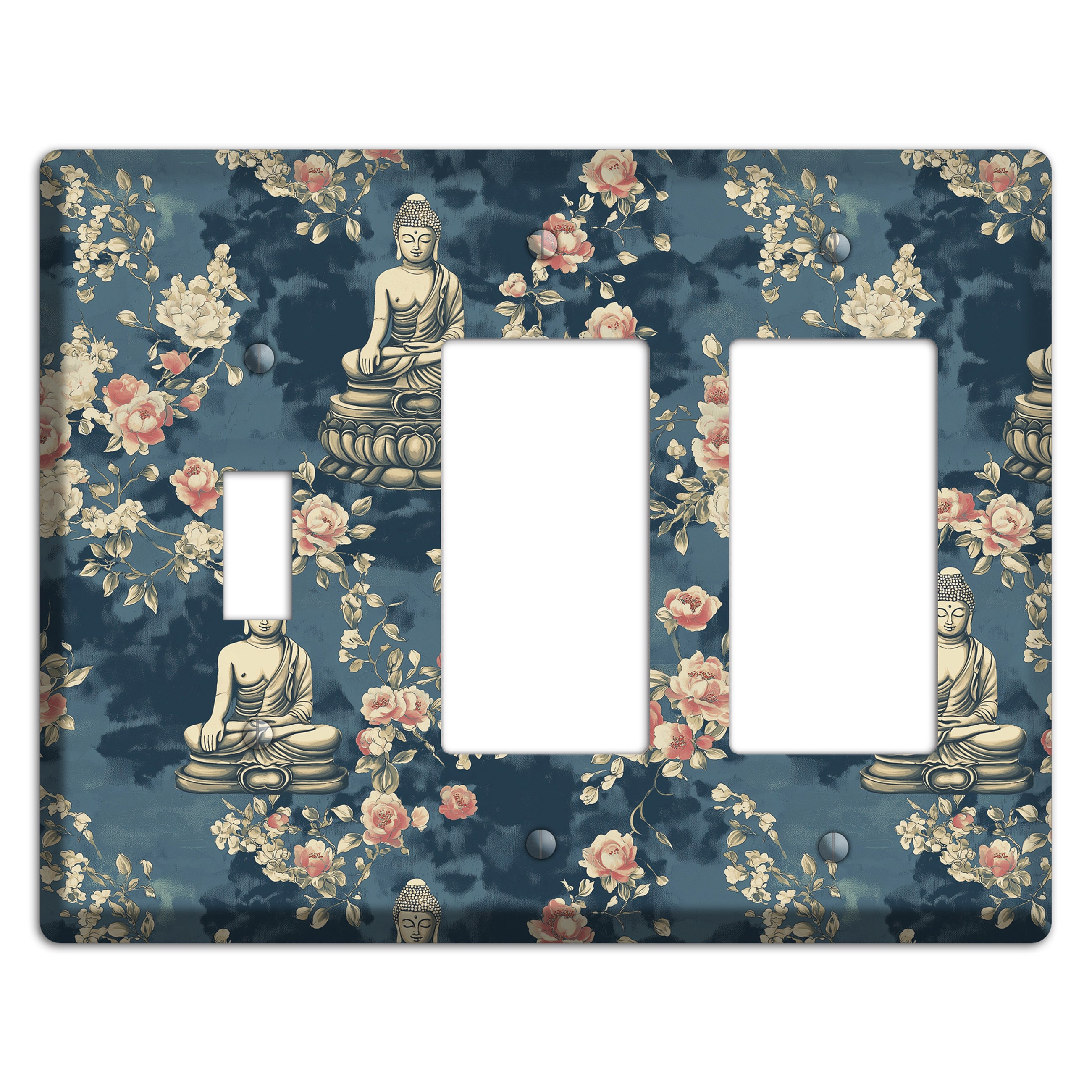 Lotus & Bloom Toggle / 2 Rocker Wallplate