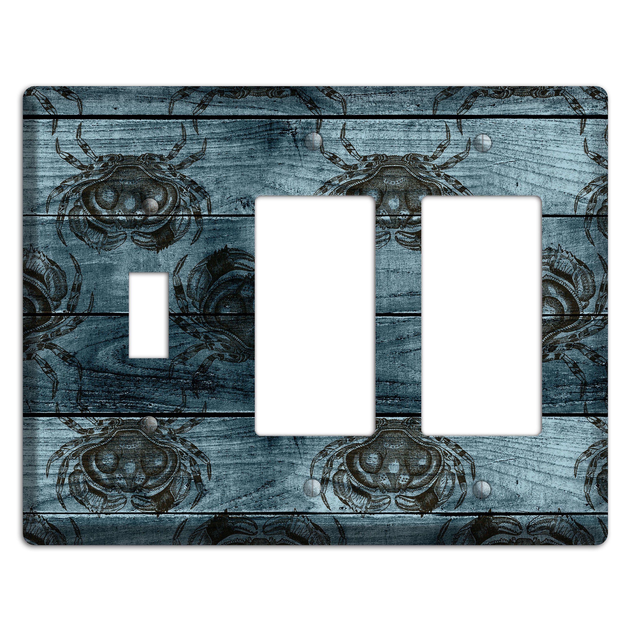 Crabby Waters Toggle / 2 Rocker Wallplate