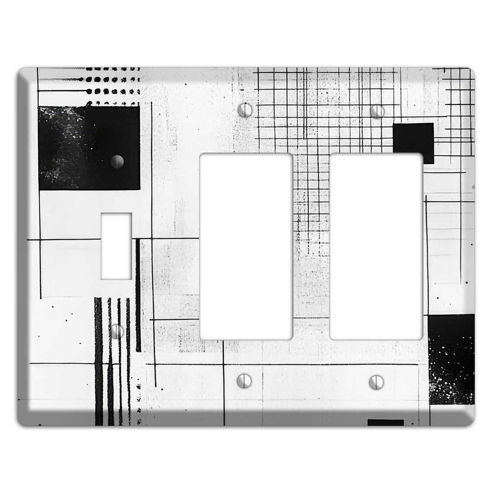 Drafting Table Ghost Toggle / 2 Rocker Wallplate
