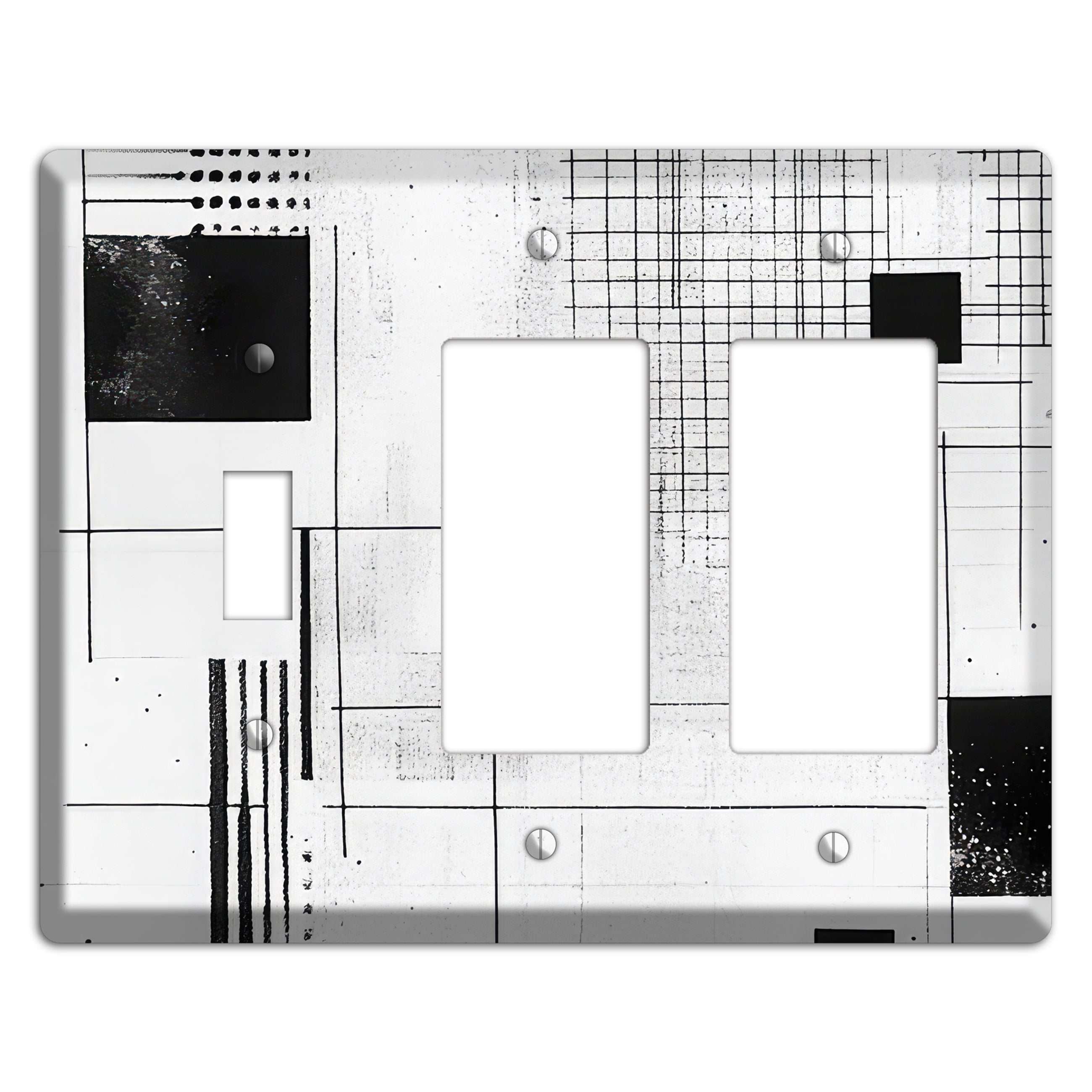 Drafting Table Ghost Toggle / 2 Rocker Wallplate