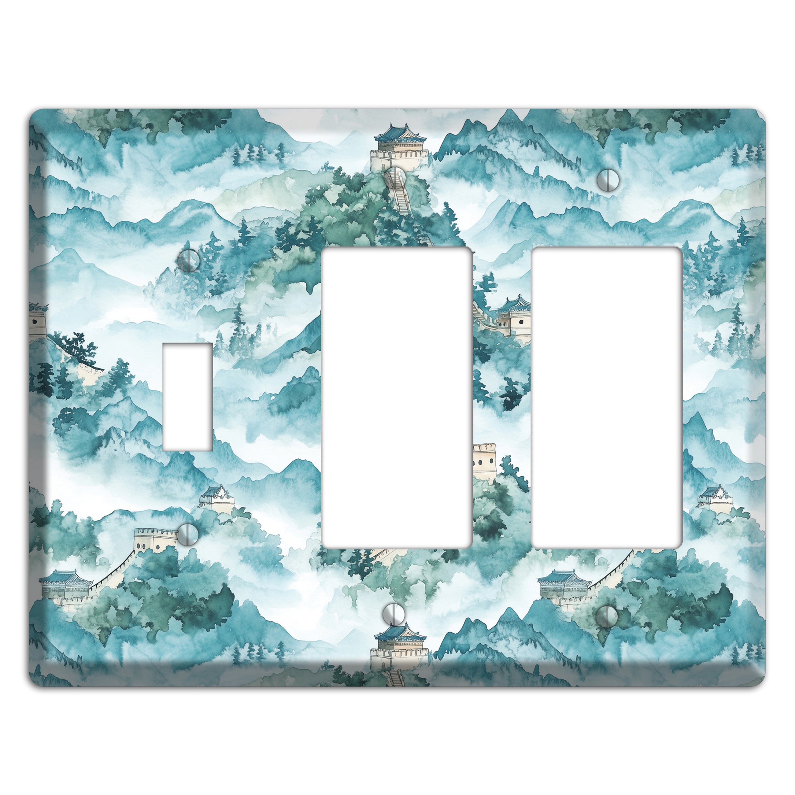 Watchtower in Mist Toggle / 2 Rocker Wallplate