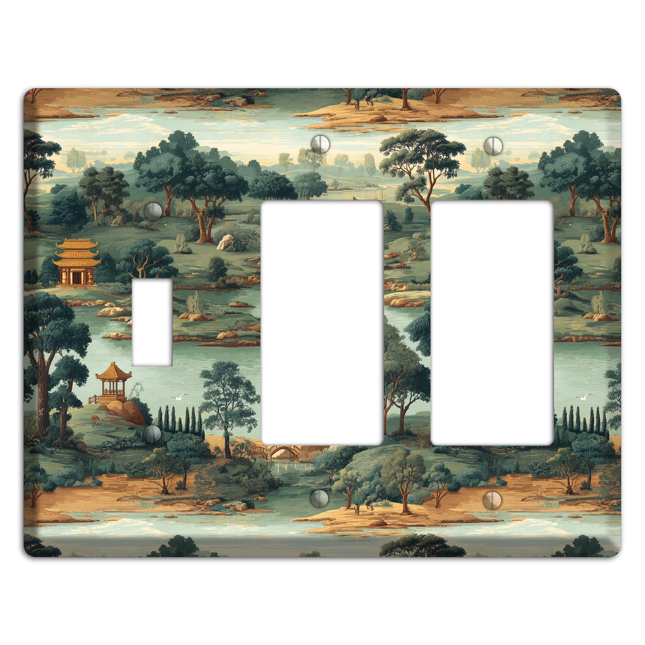 Pavilion and Stream Toggle / 2 Rocker Wallplate