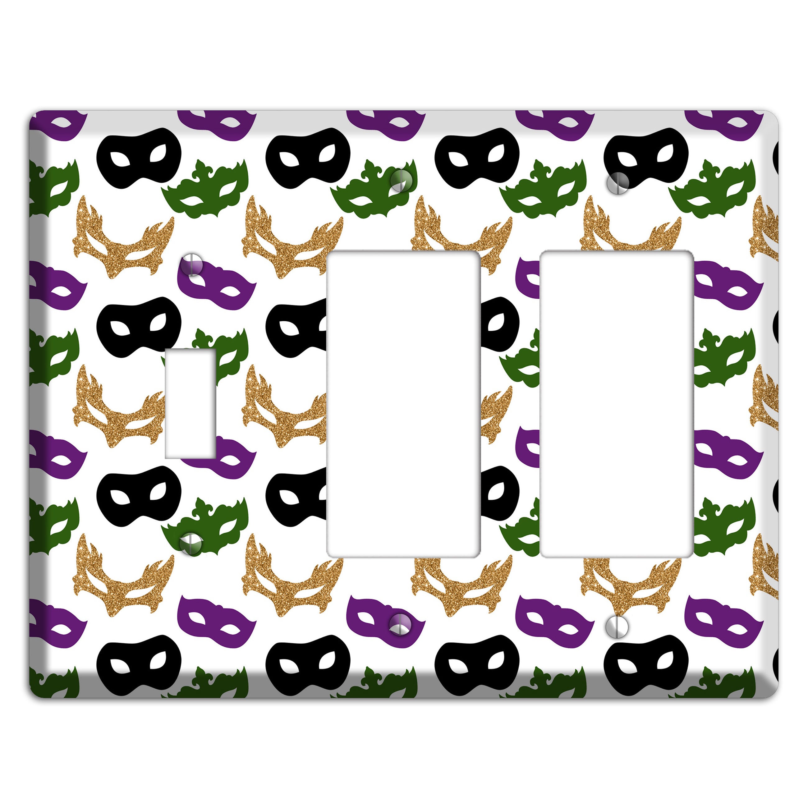 Masquerade Mosaic Toggle / 2 Rocker Wallplate
