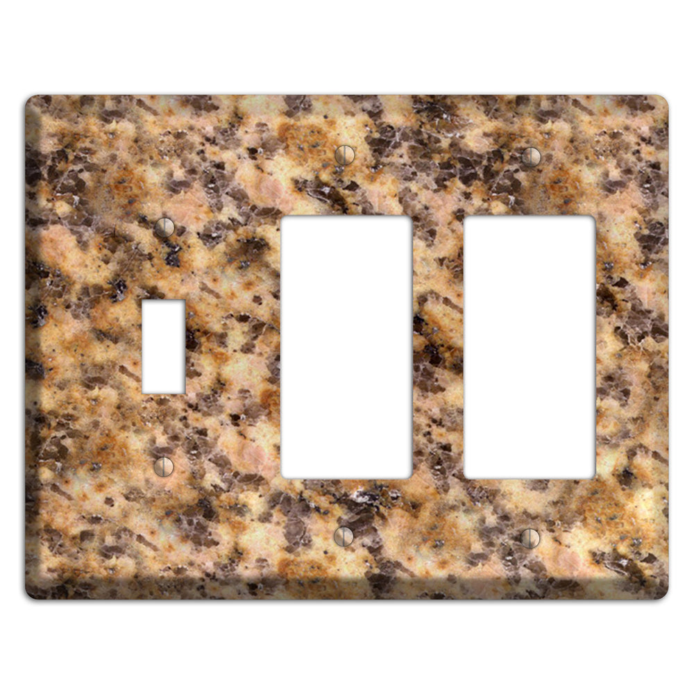 Lapidus Granite Toggle / 2 Rocker Wallplate