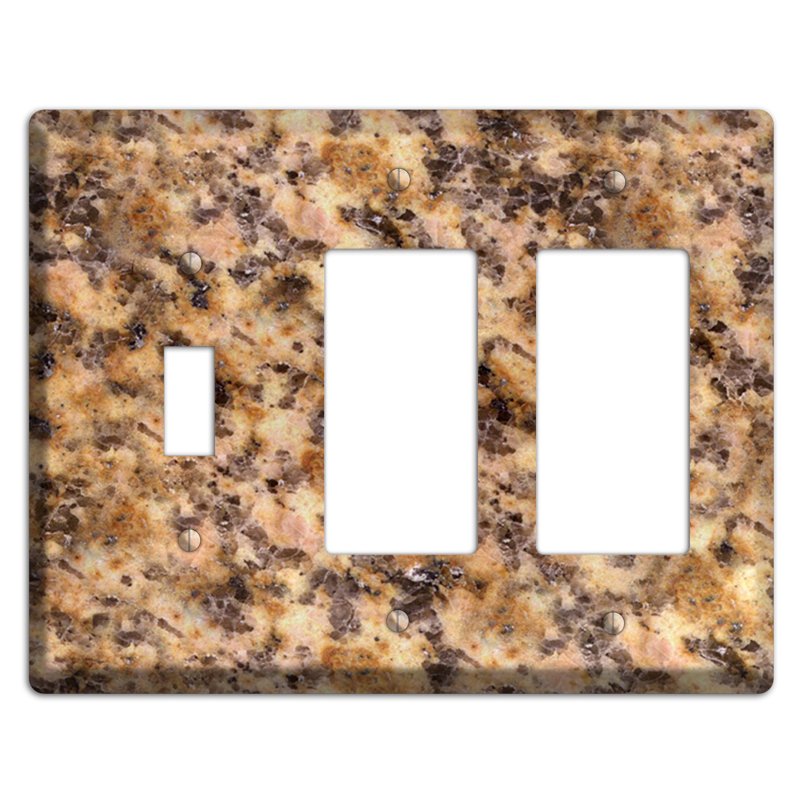 Lapidus Granite Toggle / 2 Rocker Wallplate