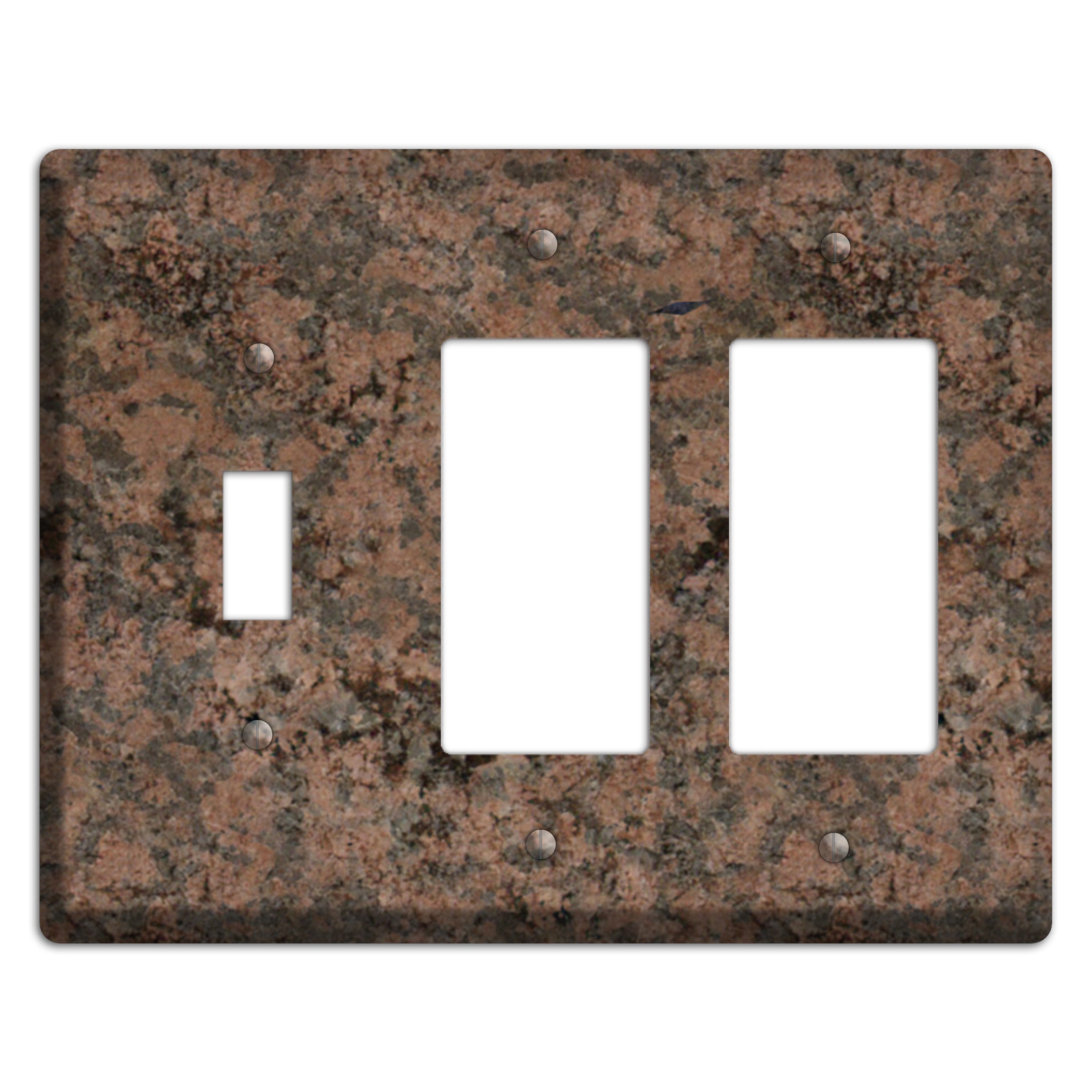 Granite Name: Indian Dakota Granite Toggle / 2 Rocker Wallplate