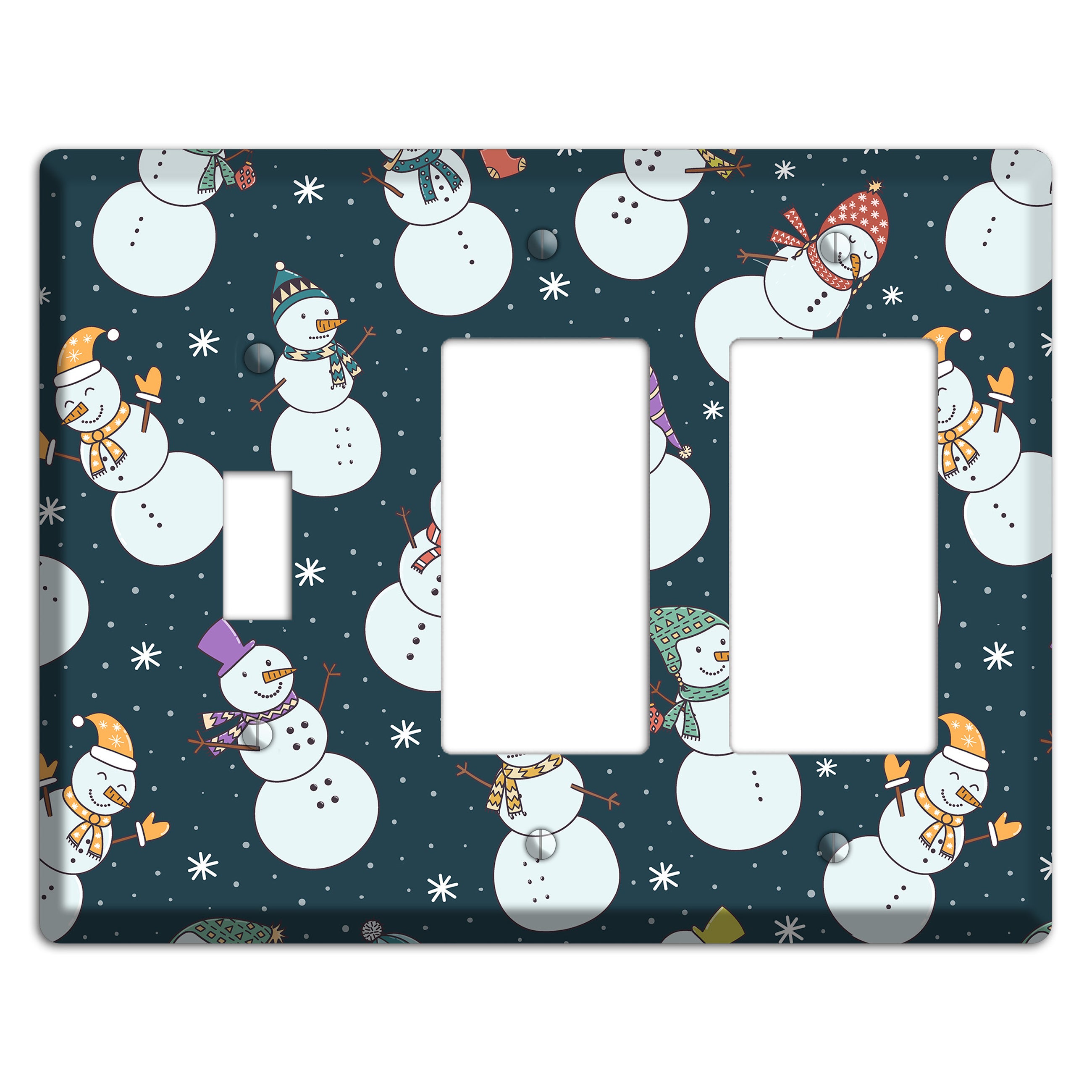 Snowman Celebration Toggle / 2 Rocker Wallplate