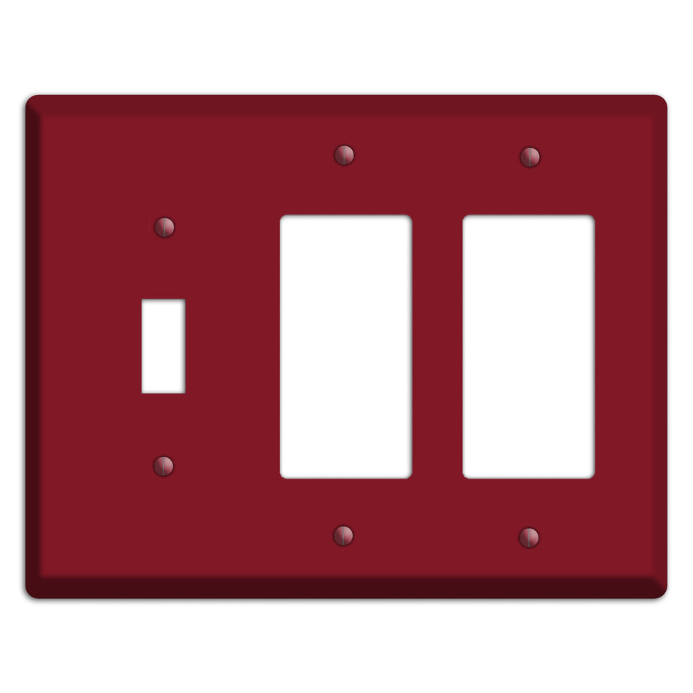 Baxter Burgundy Wine Toggle / 2 Rocker Wallplate