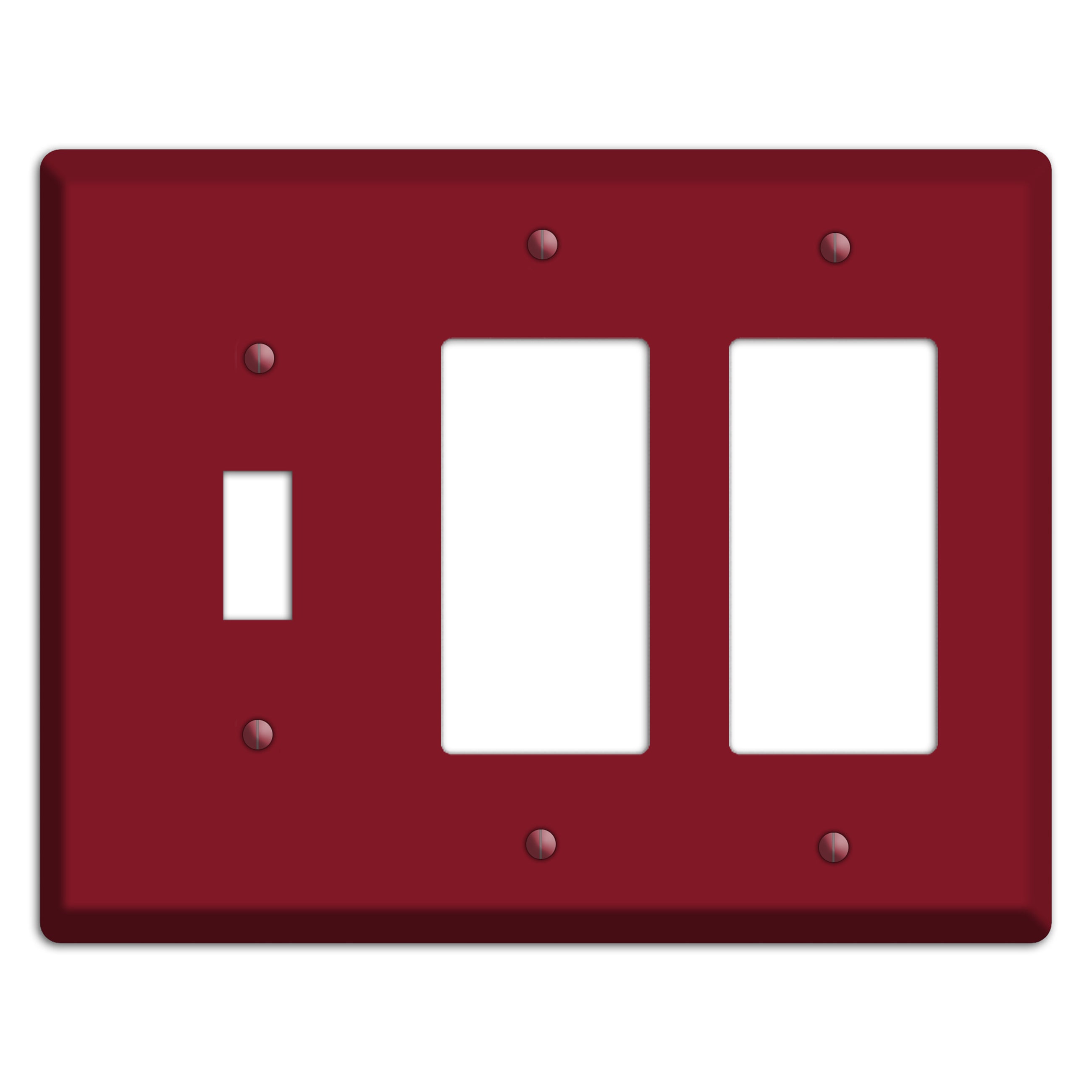 Baxter Burgundy Wine Toggle / 2 Rocker Wallplate