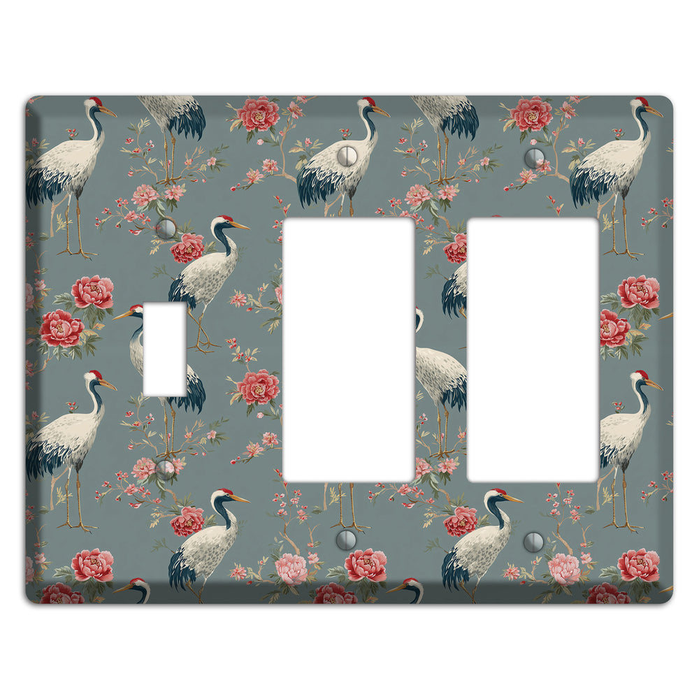Slate Peony Vigil Toggle / 2 Rocker Wallplate