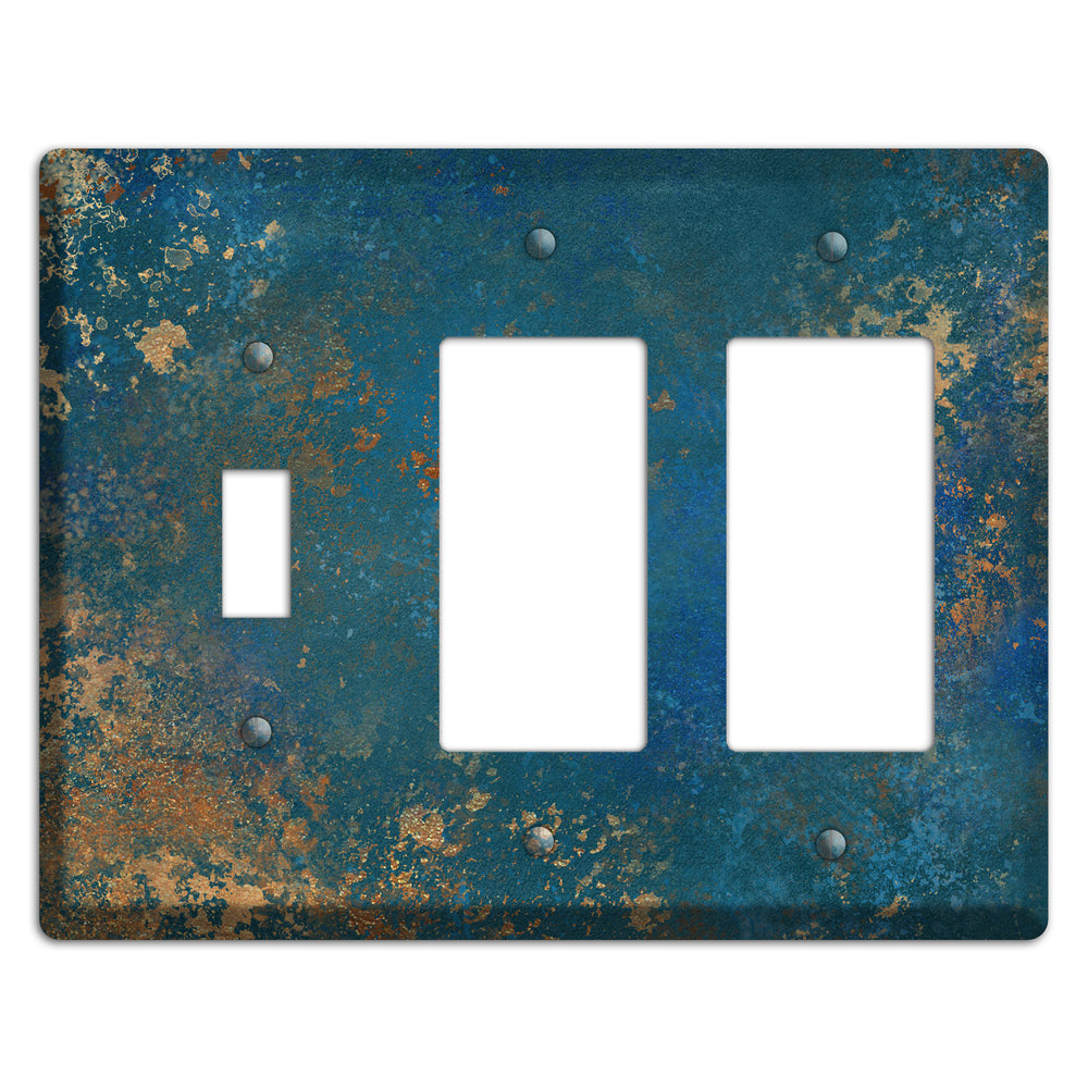 Oxidized Ocean Toggle / 2 Rocker Wallplate