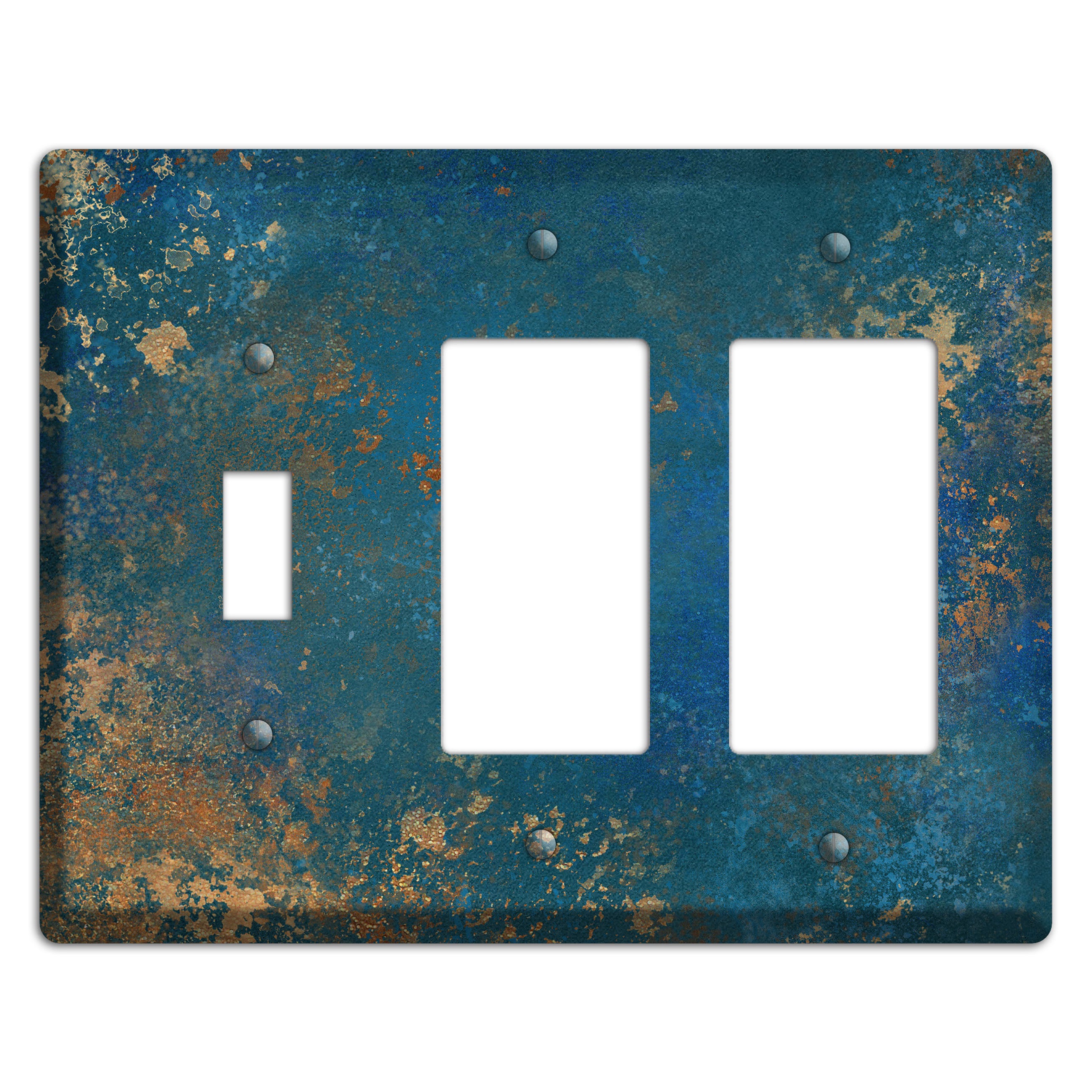 Oxidized Ocean Toggle / 2 Rocker Wallplate