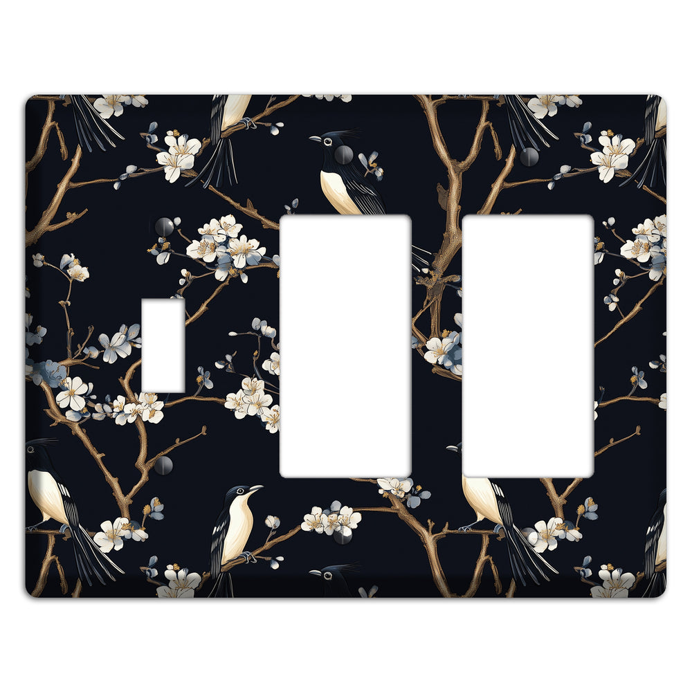 Plum Blossom Vigil Toggle / 2 Rocker Wallplate