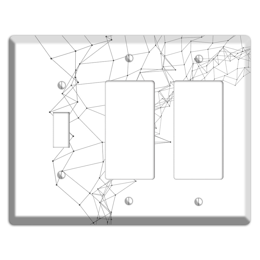 Neural Drift Lines Toggle / 2 Rocker Wallplate