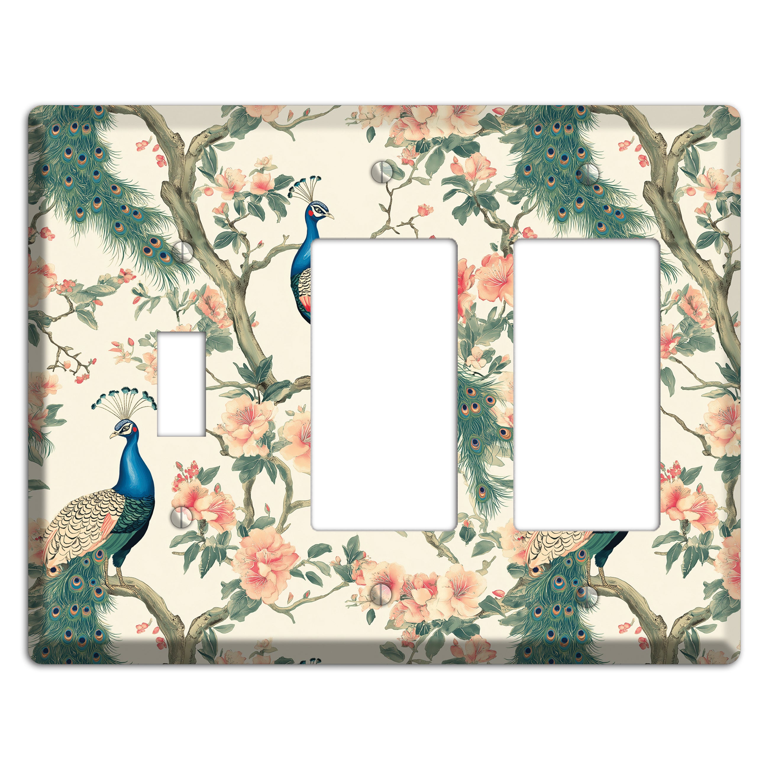 Imperial Plumage Garden Toggle / 2 Rocker Wallplate