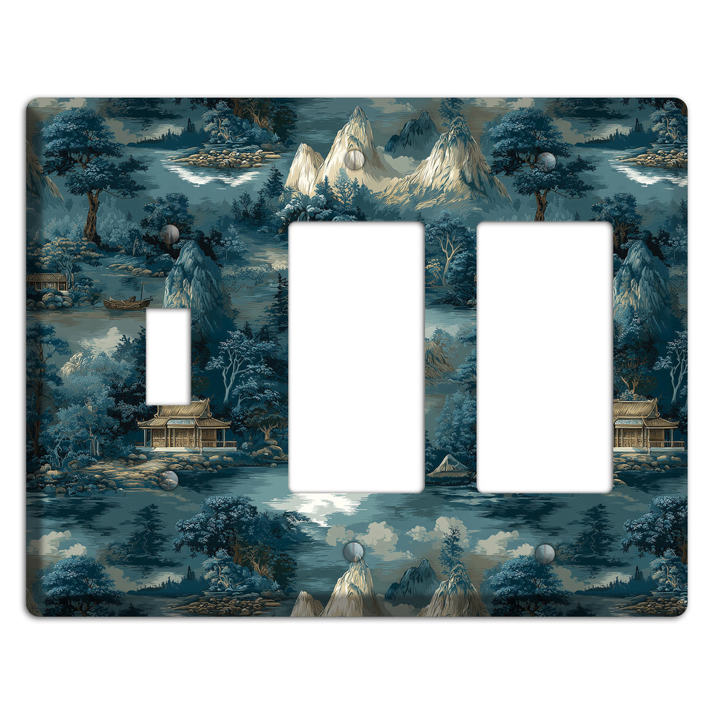 River Mist Refuge Toggle / 2 Rocker Wallplate