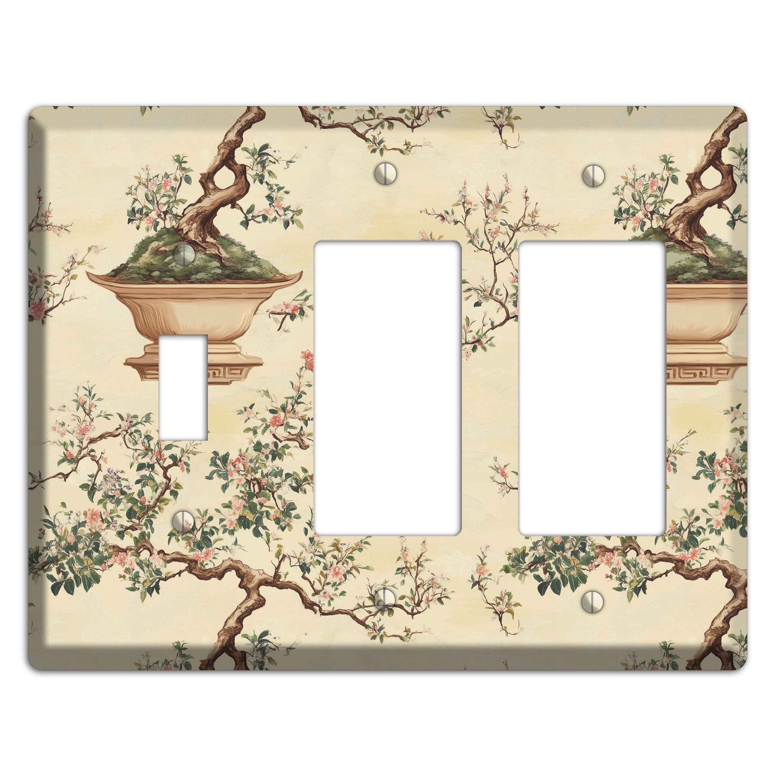 Bonsai & Blossom Toggle / 2 Rocker Wallplate