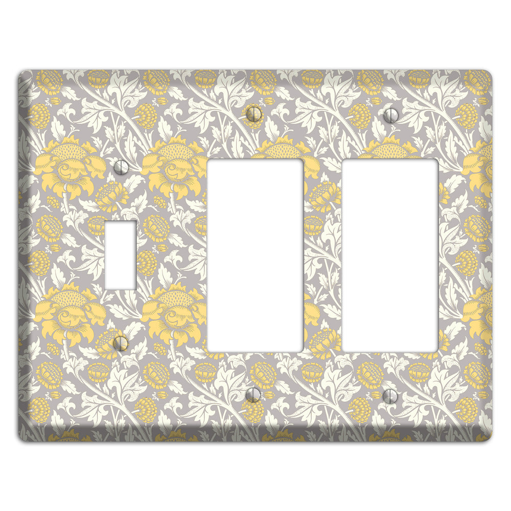 Golden Peony Lace Toggle / 2 Rocker Wallplate