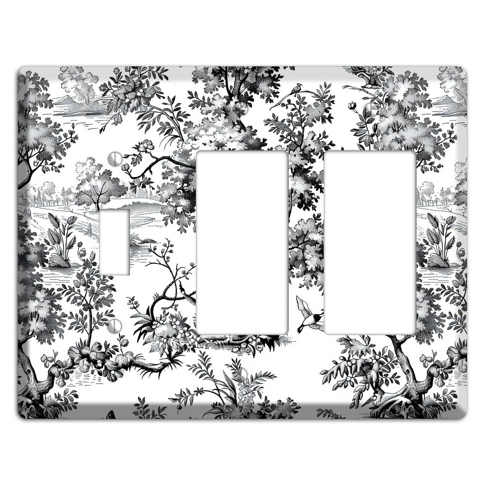 Pastoral Ink Reverie Toggle / 2 Rocker Wallplate