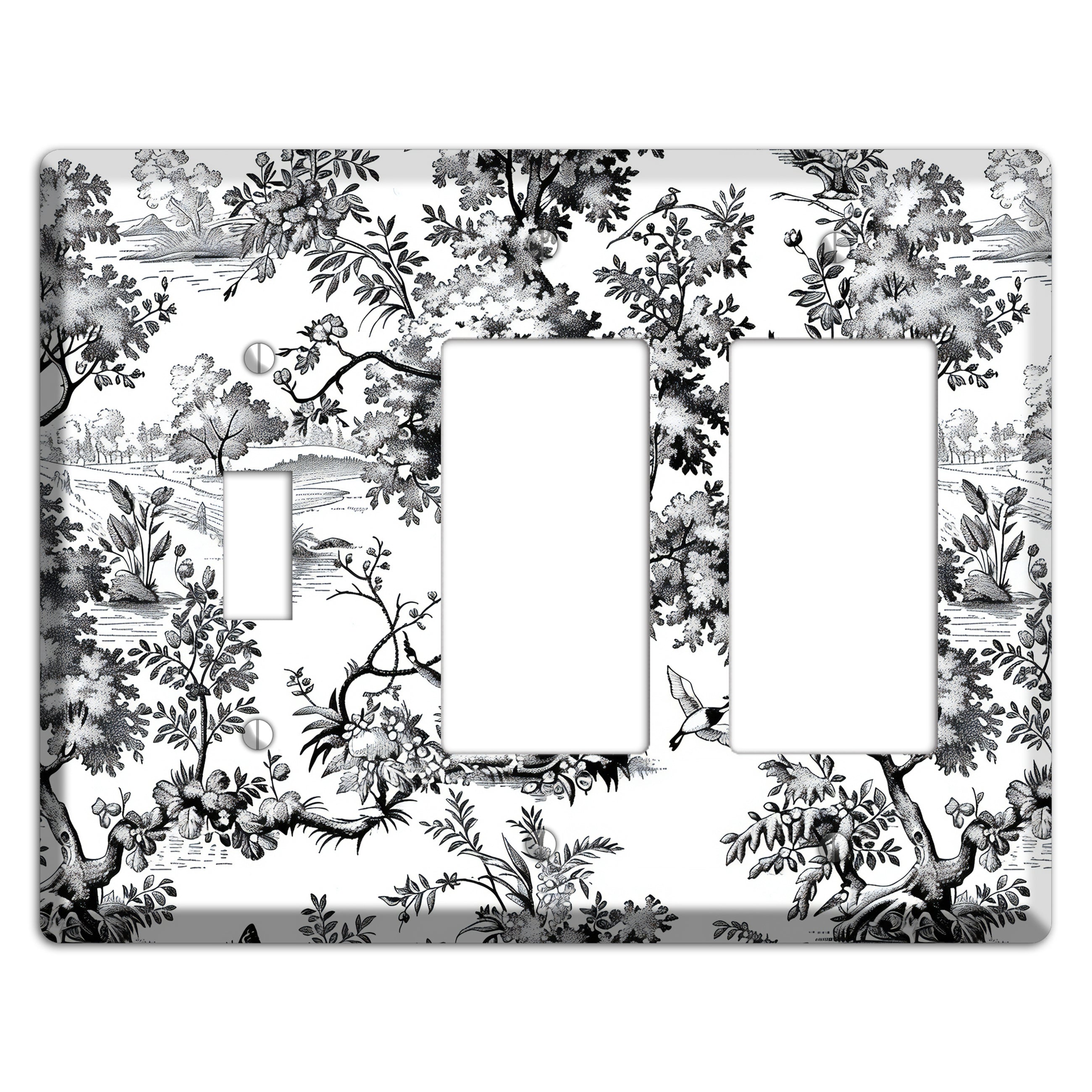Pastoral Ink Reverie Toggle / 2 Rocker Wallplate