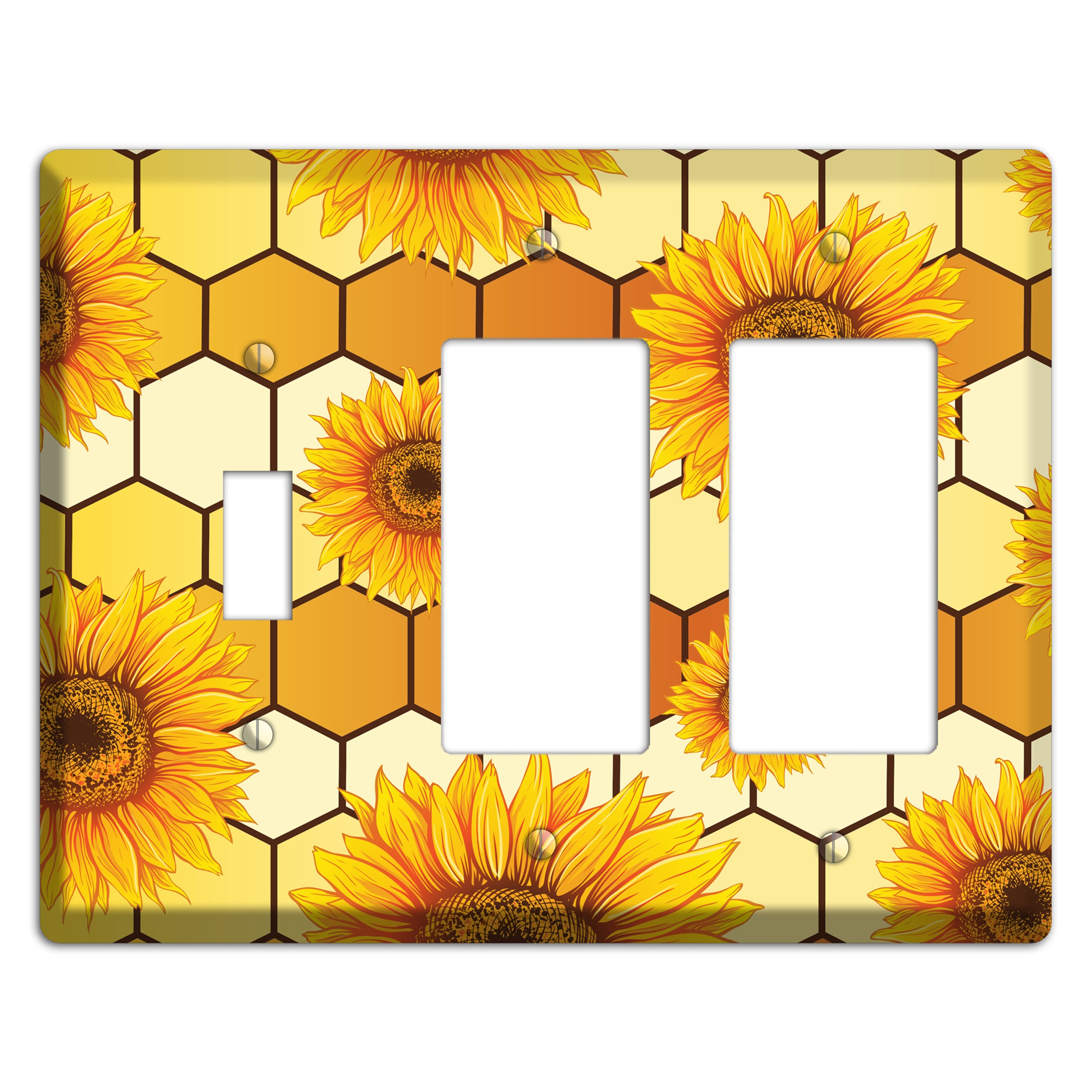 Honeycomb Solstice Toggle / 2 Rocker Wallplate
