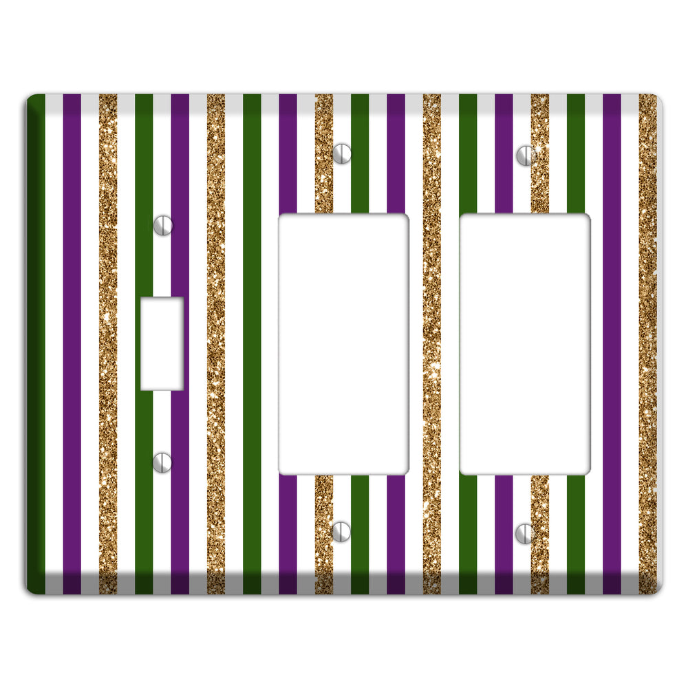Carnival Stripes: Lumi√®re Toggle / 2 Rocker Wallplate
