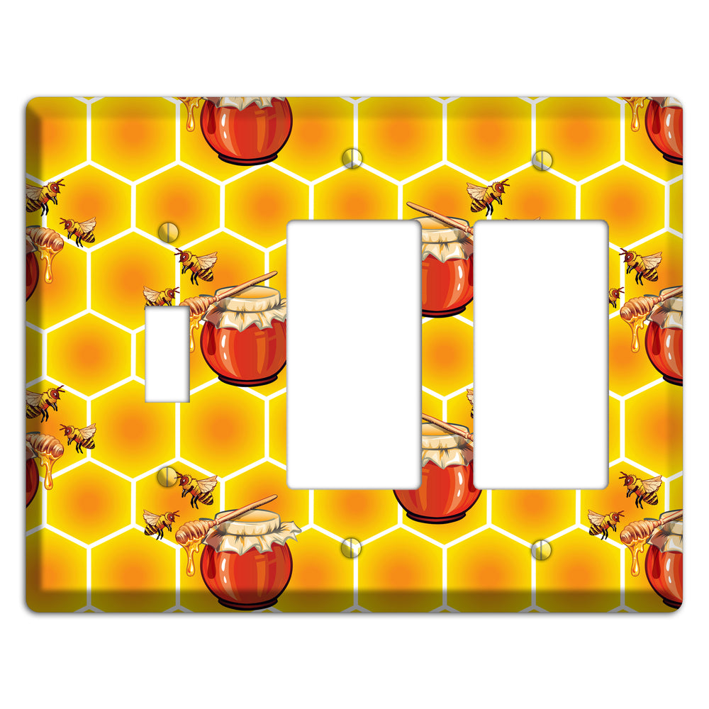 Harvest Season Repeating Toggle / 2 Rocker Wallplate