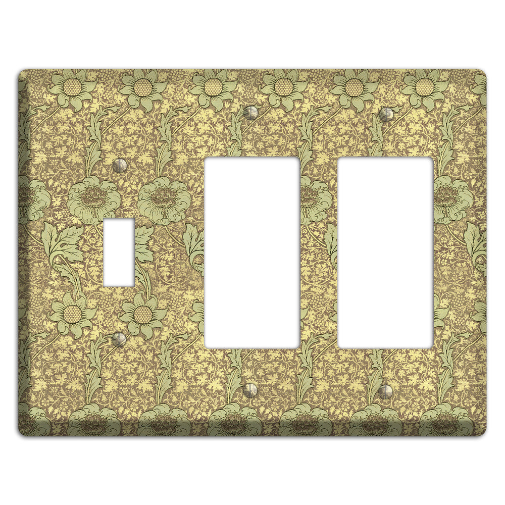 Wildflower Scroll Toggle / 2 Rocker Wallplate