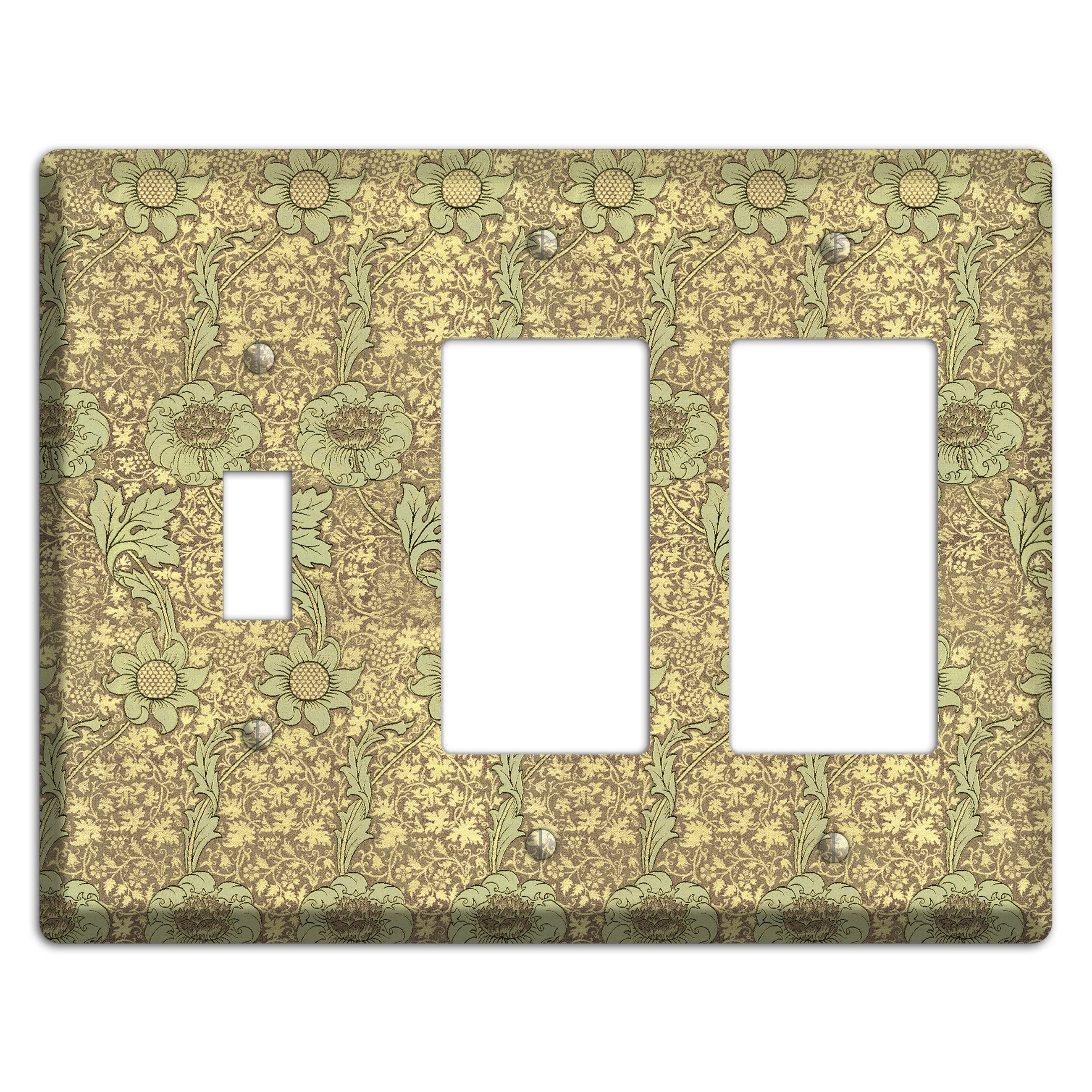 Wildflower Scroll Toggle / 2 Rocker Wallplate
