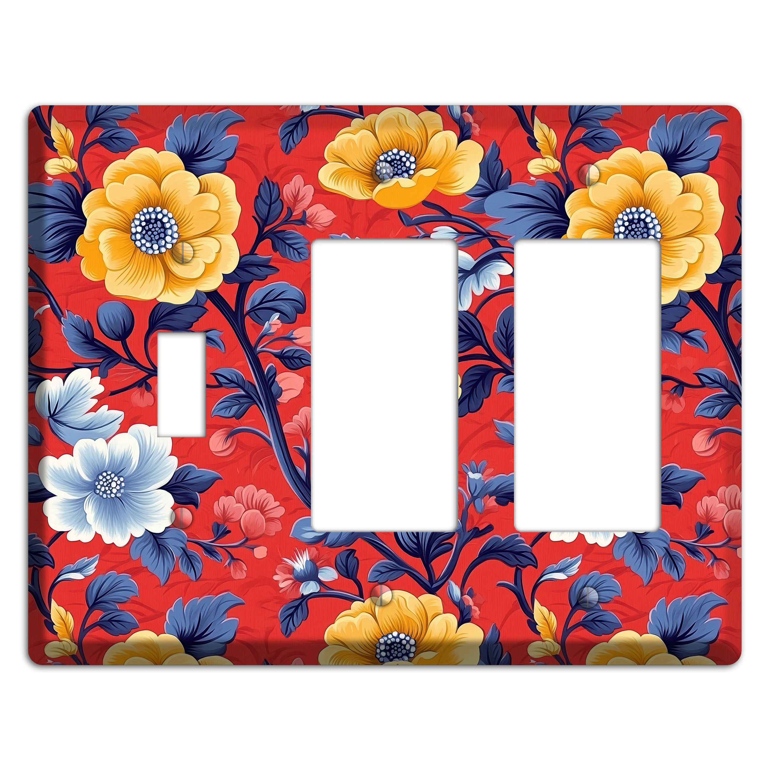 Scarlet Garden Reverie Toggle / 2 Rocker Wallplate
