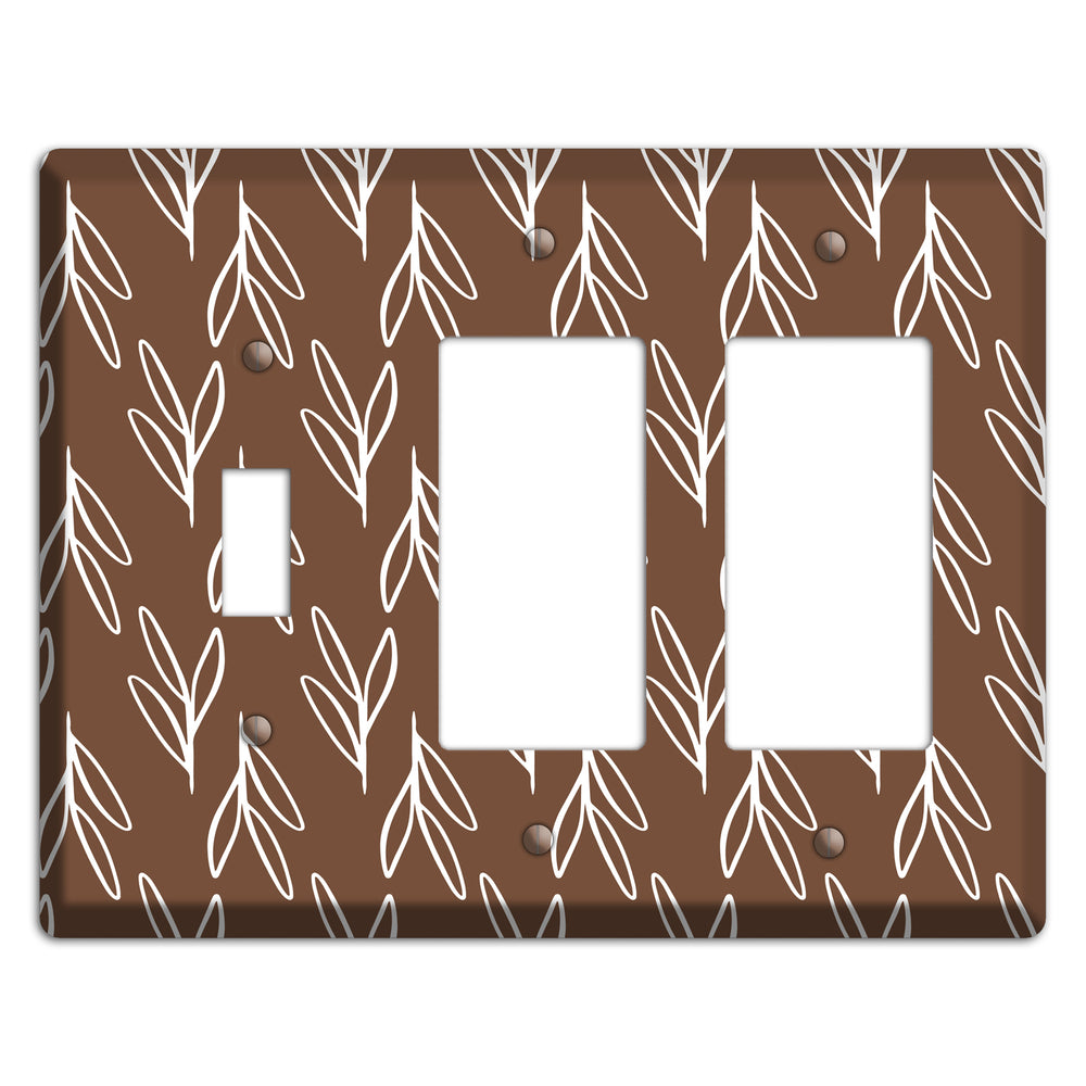 Wheat & Shadow Toggle / 2 Rocker Wallplate