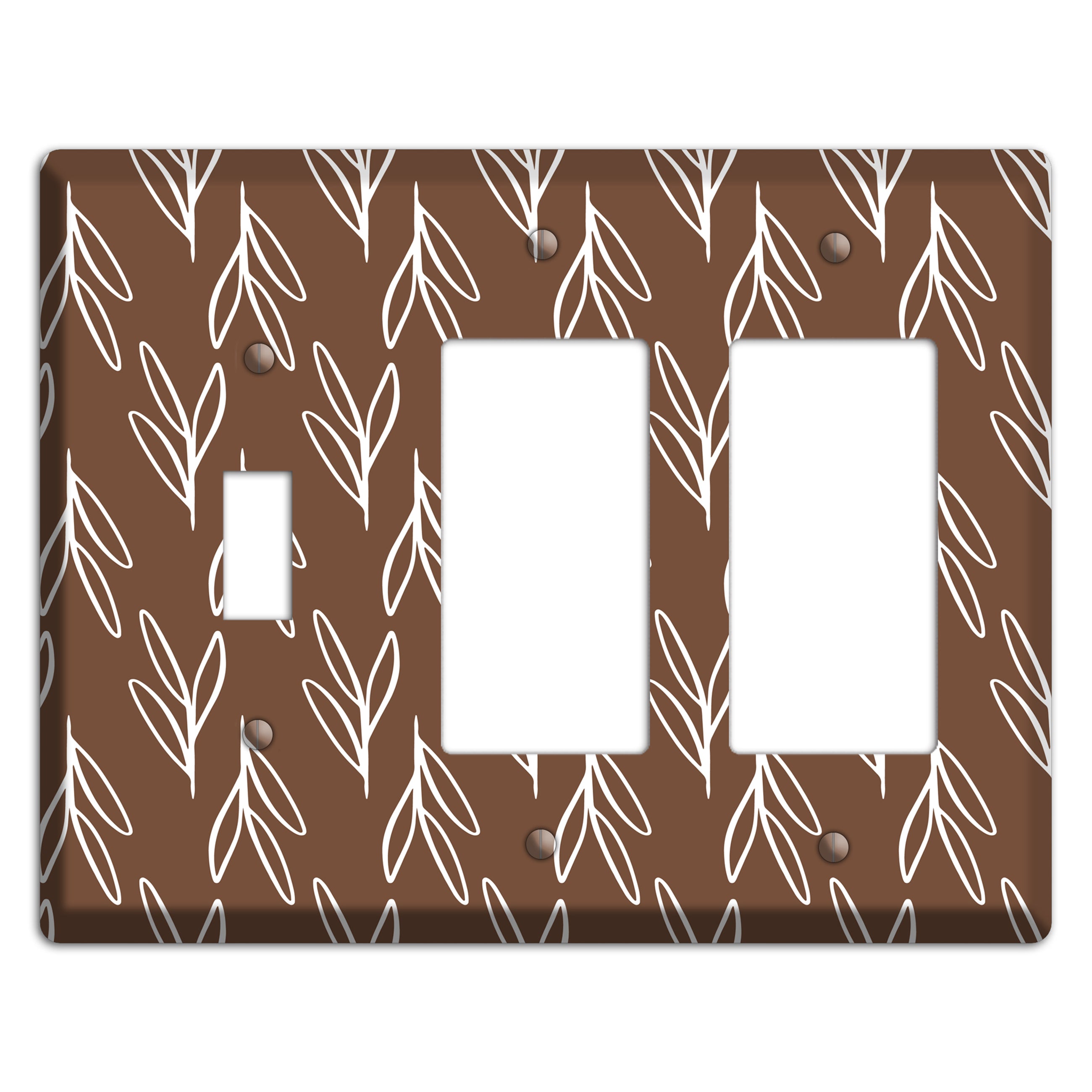 Wheat & Shadow Toggle / 2 Rocker Wallplate