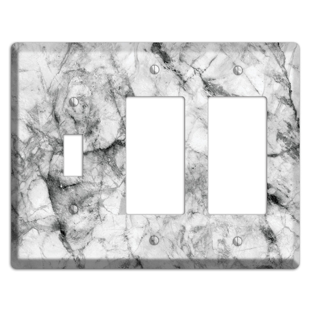 Alto Marble Toggle / 2 Rocker Wallplate