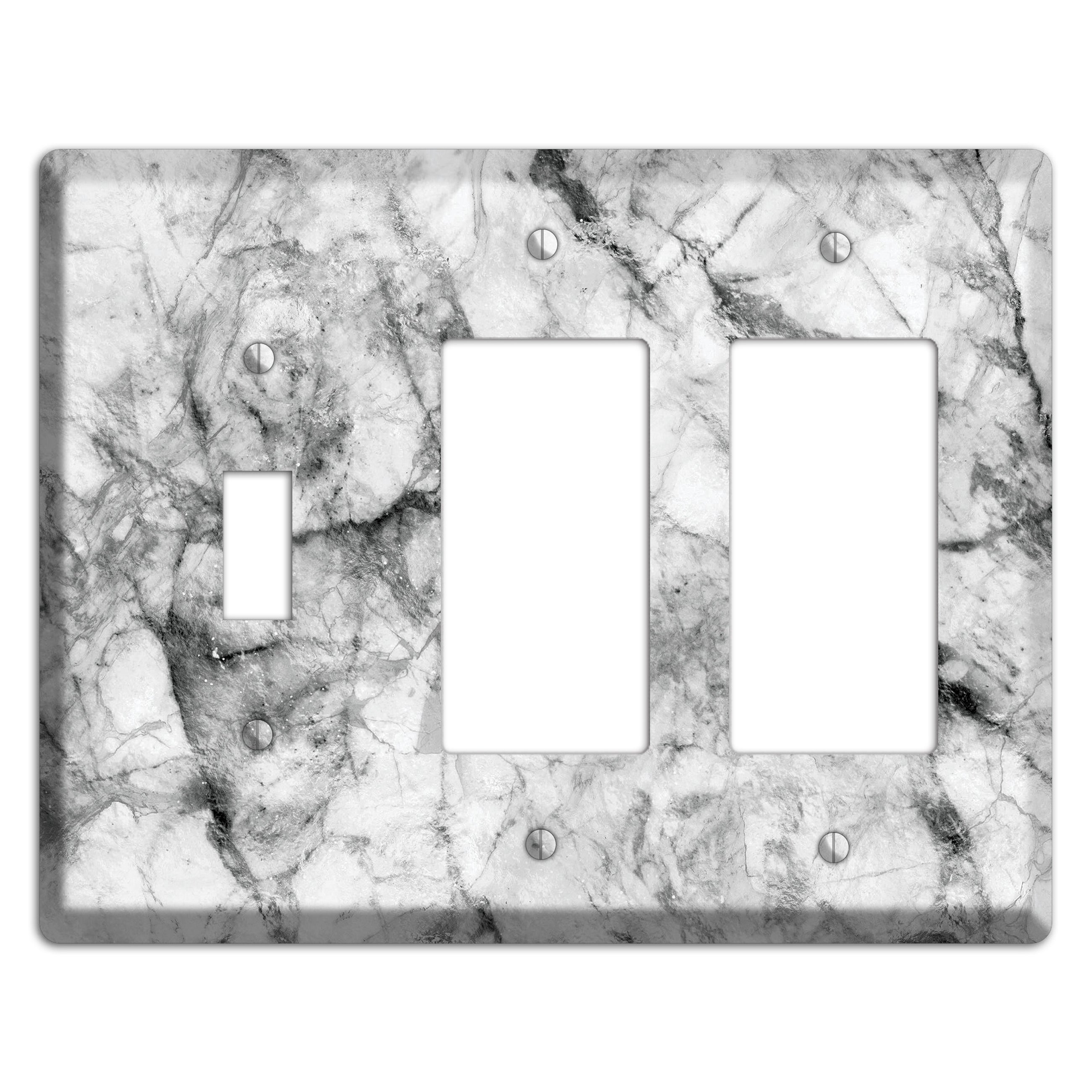 Alto Marble Toggle / 2 Rocker Wallplate