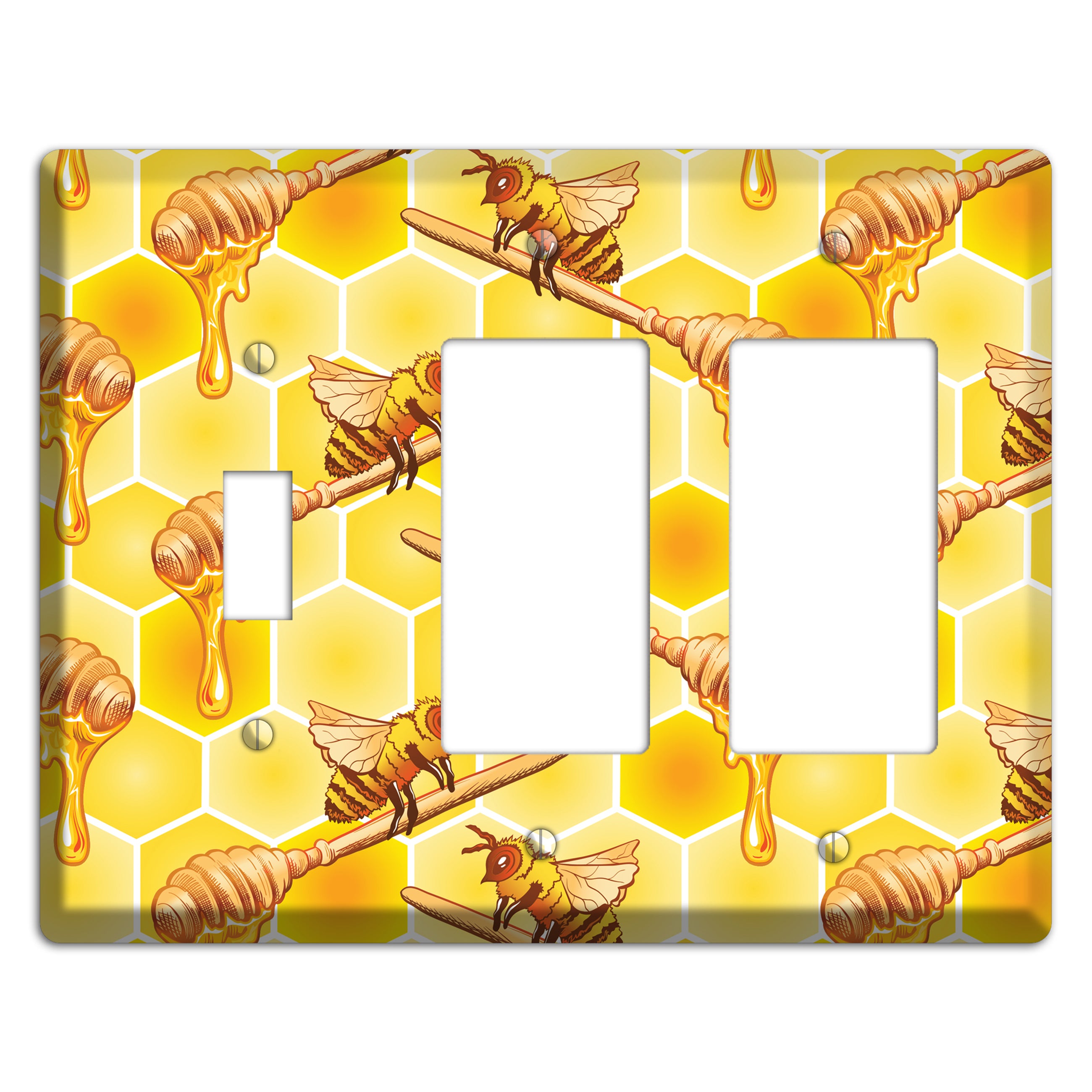 Honeyed Vigil Toggle / 2 Rocker Wallplate