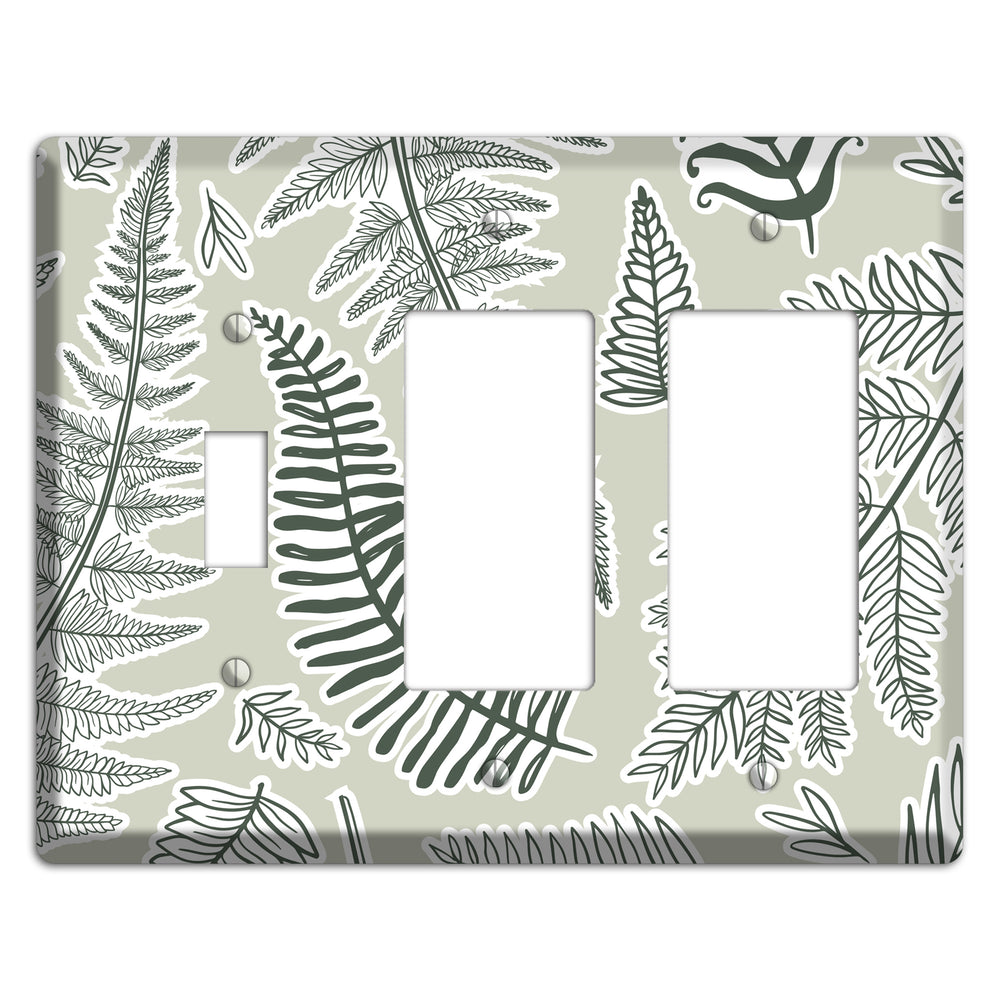 Forest Floor Scatter Toggle / 2 Rocker Wallplate