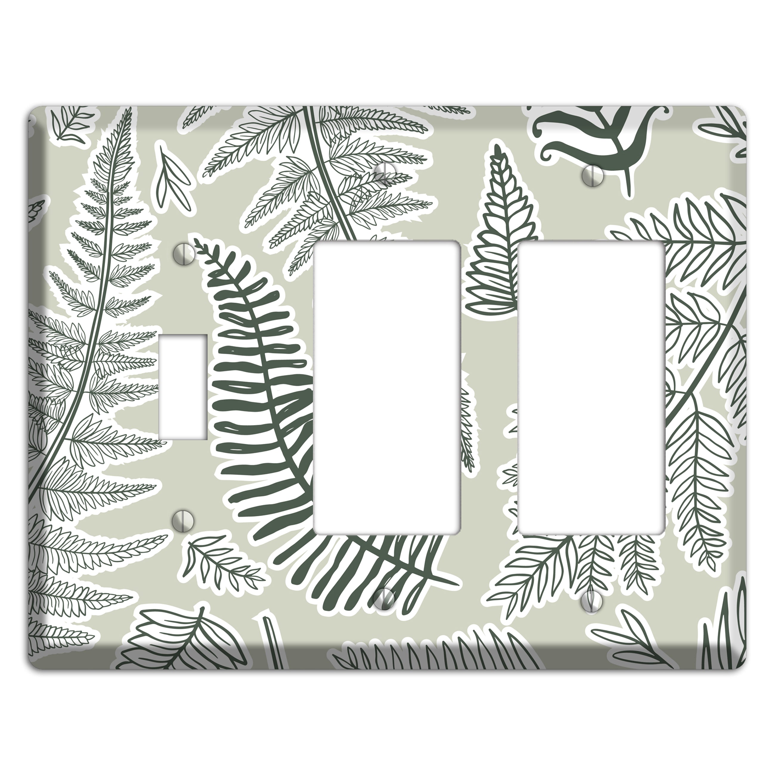 Forest Floor Scatter Toggle / 2 Rocker Wallplate