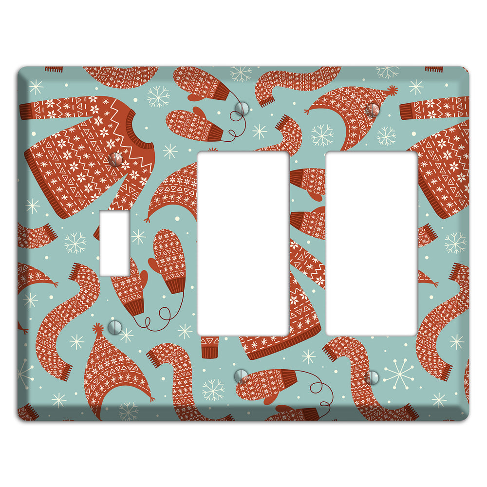 Cozy Knits & Mittens Toggle / 2 Rocker Wallplate