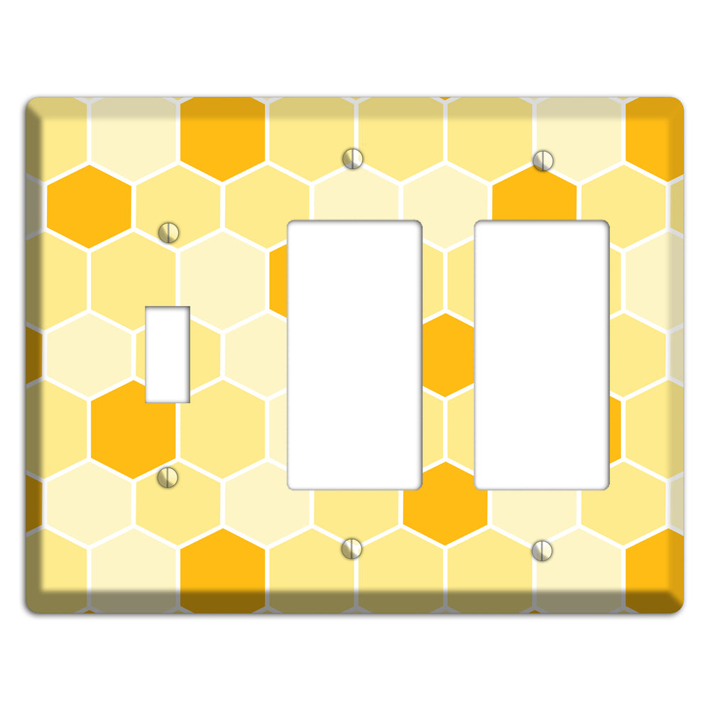 Honeycomb Harvest Toggle / 2 Rocker Wallplate