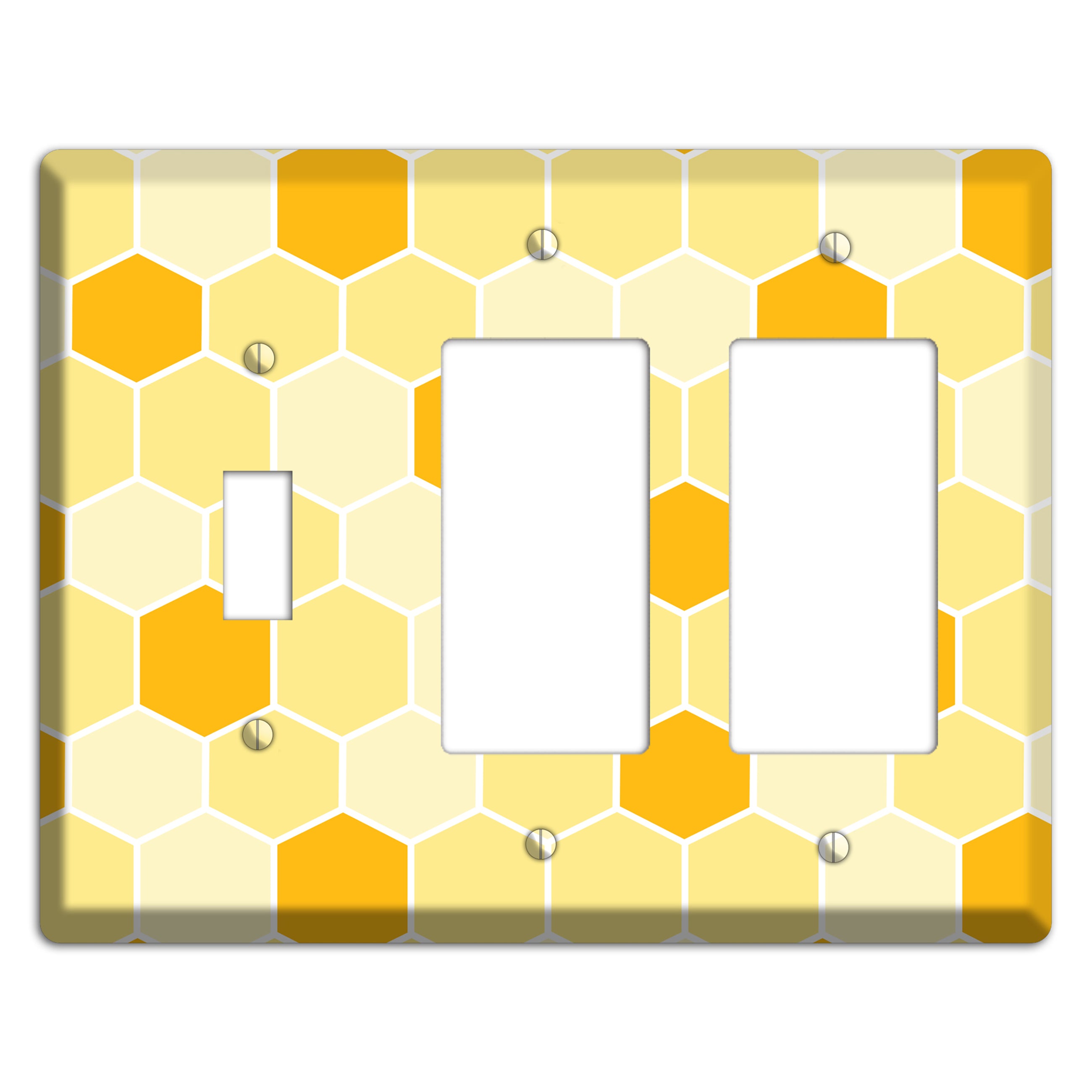 Honeycomb Harvest Toggle / 2 Rocker Wallplate
