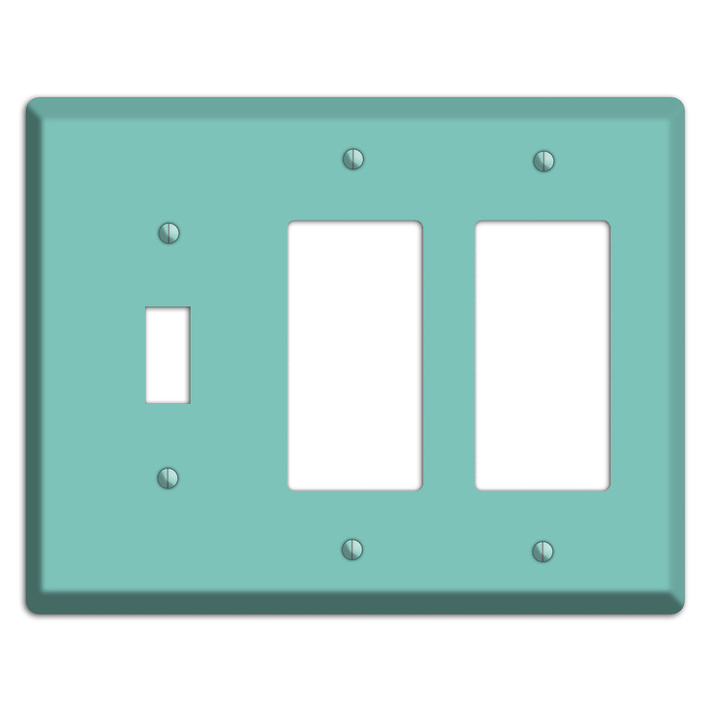 Baxter Seafoam Toggle / 2 Rocker Wallplate