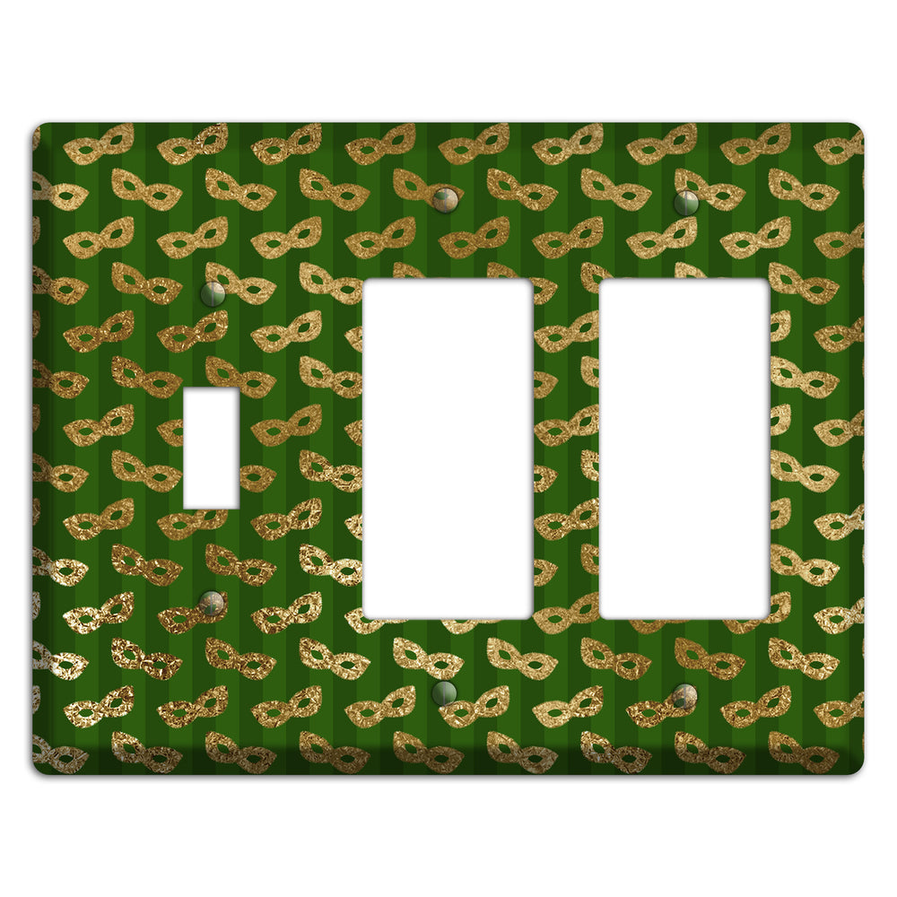 Golden Disguise Toggle / 2 Rocker Wallplate