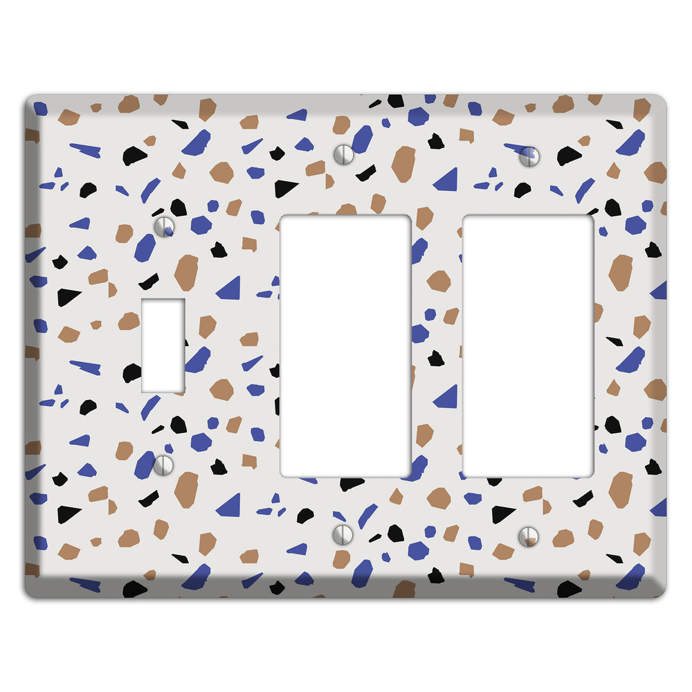 Retro Pop Terrazzo Toggle / 2 Rocker Wallplate